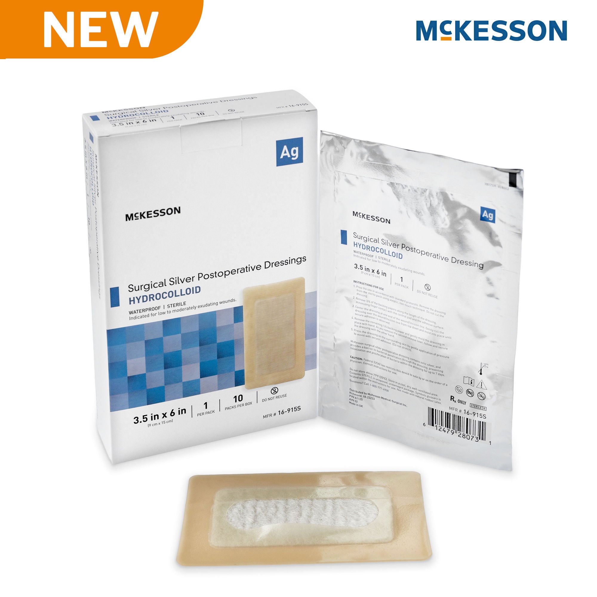 McKesson Silver Surgical Site Dressing 16-915S by McKesson Brand