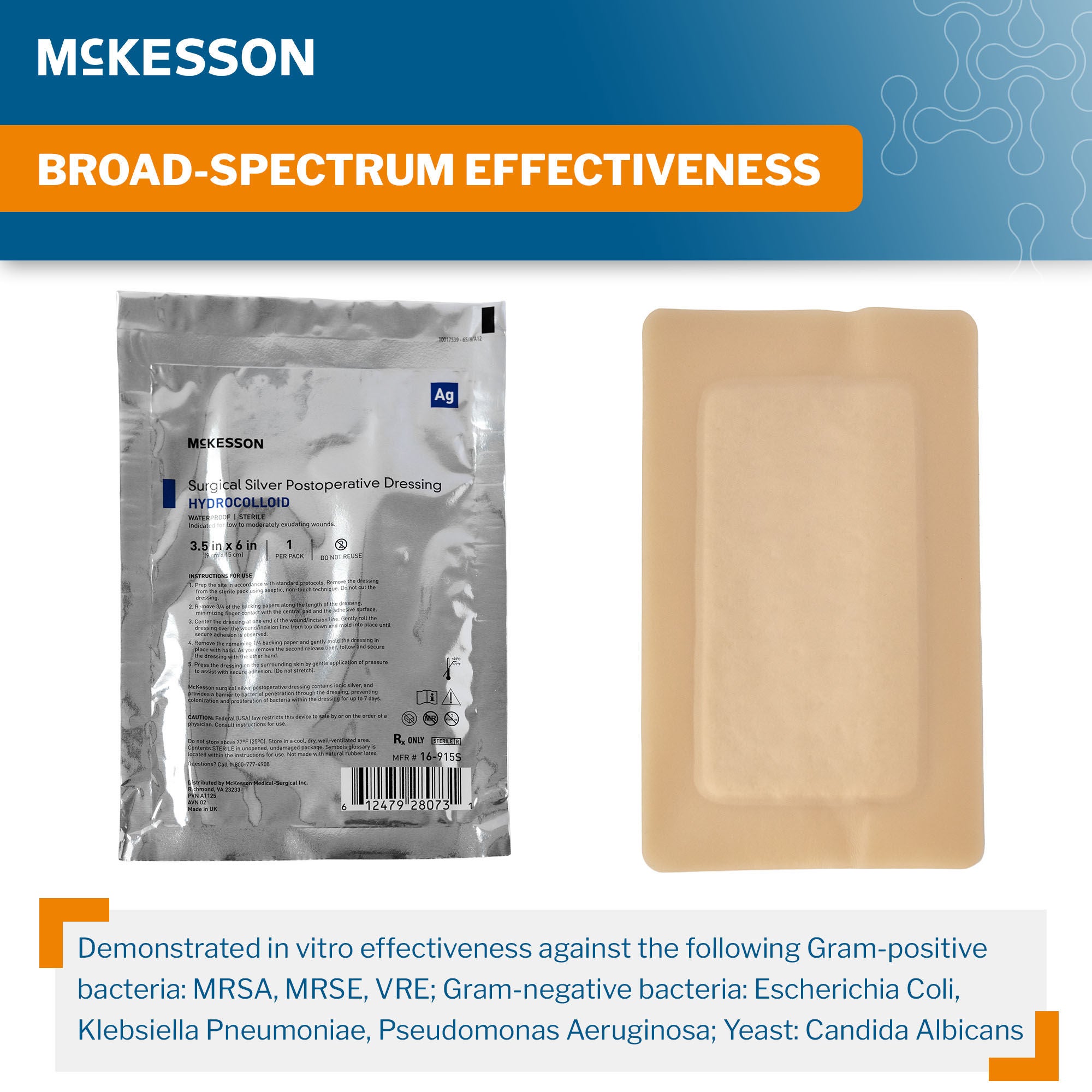 McKesson Silver Surgical Site Dressing 16-915S by McKesson Brand