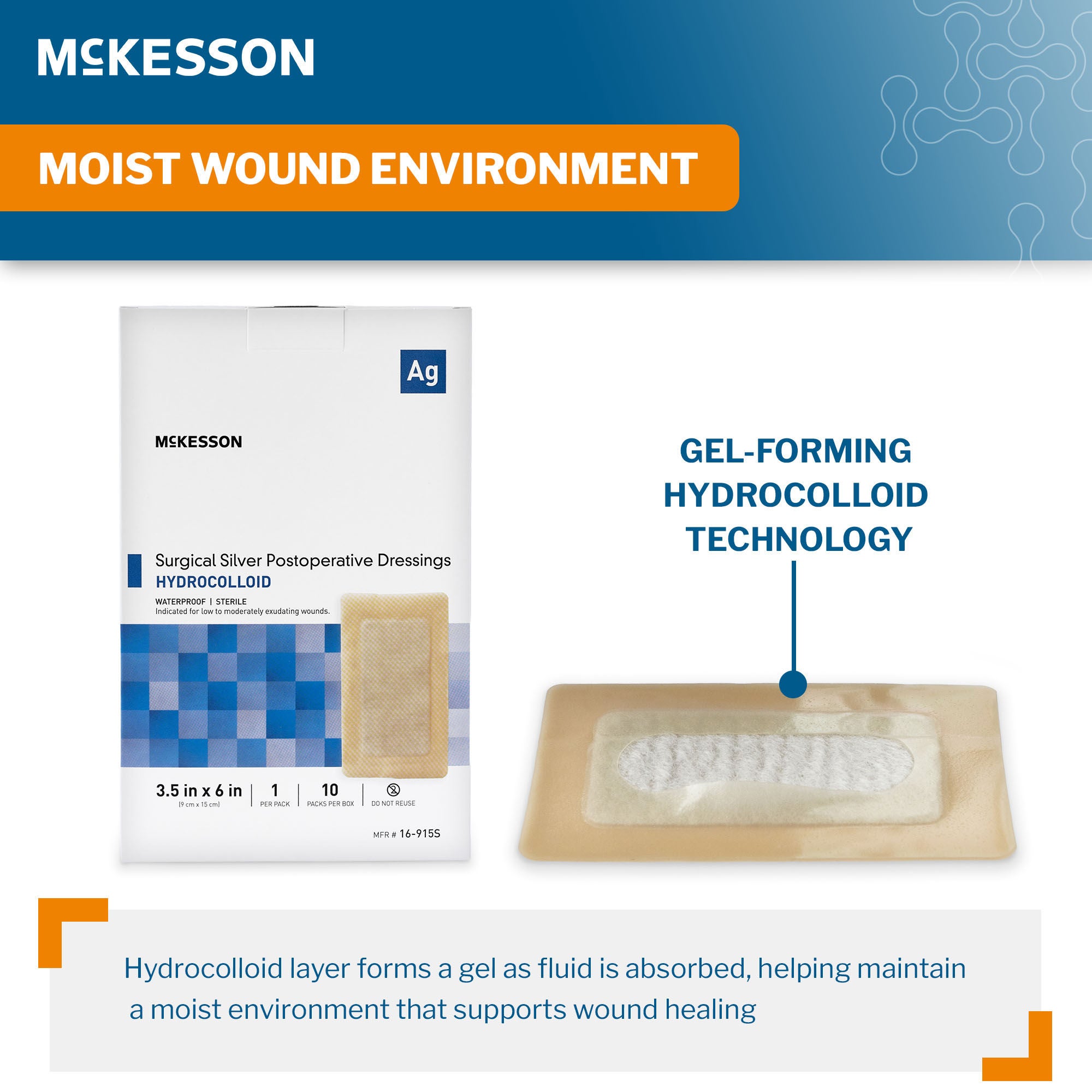 McKesson Silver Surgical Site Dressing 16-915S by McKesson Brand