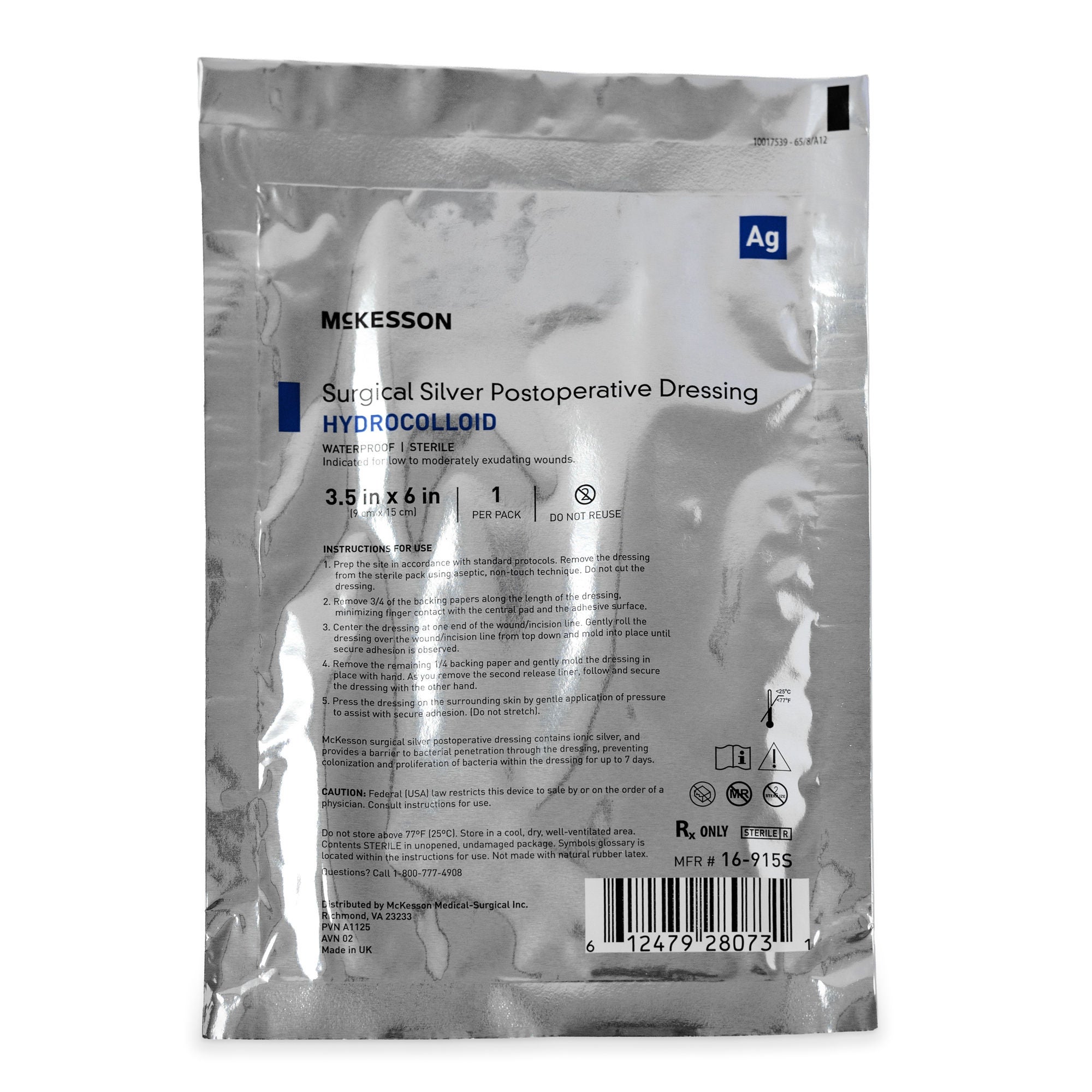 McKesson Silver Surgical Site Dressing 16-915S by McKesson Brand