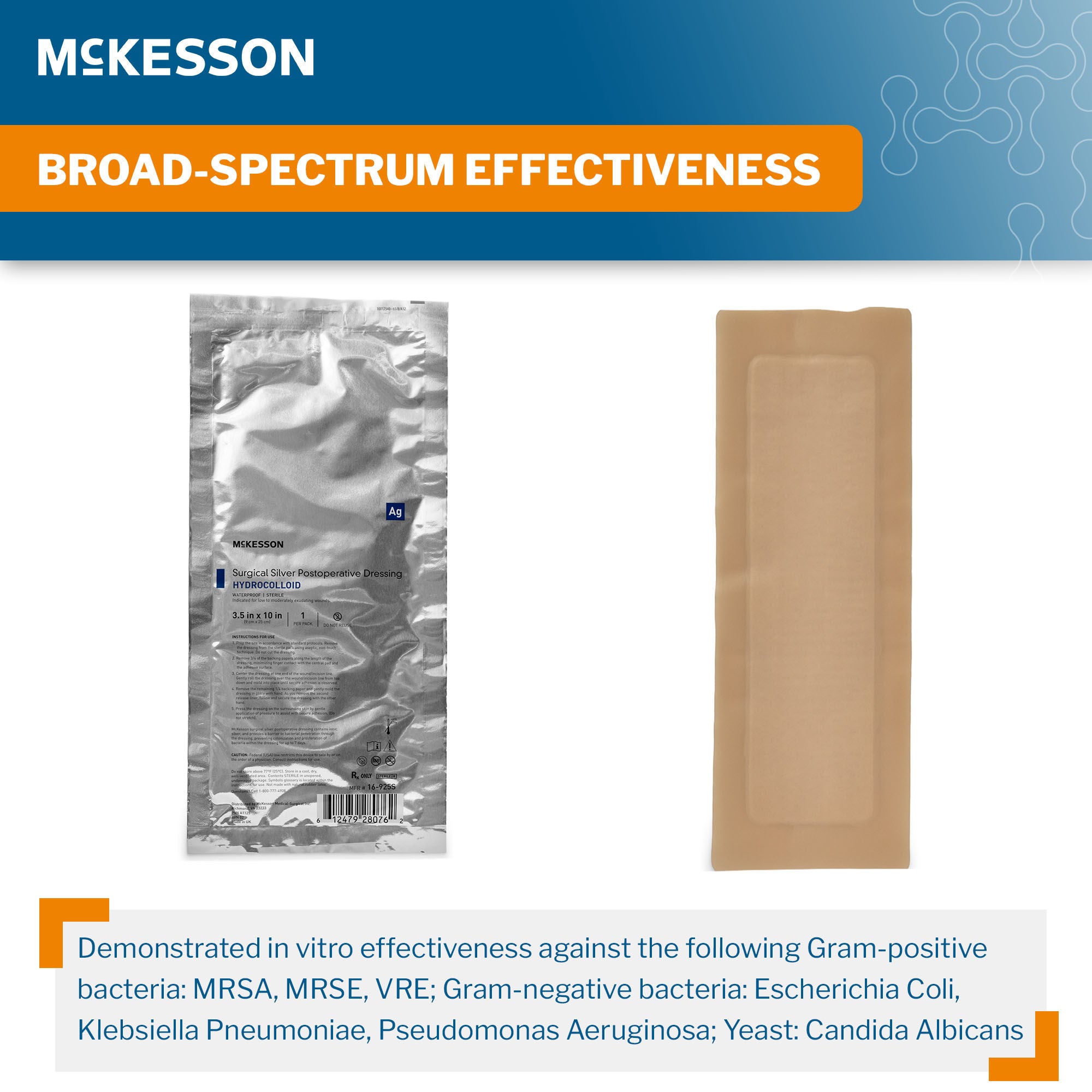 McKesson Silver Surgical Site Dressing 16-925S by McKesson Brand