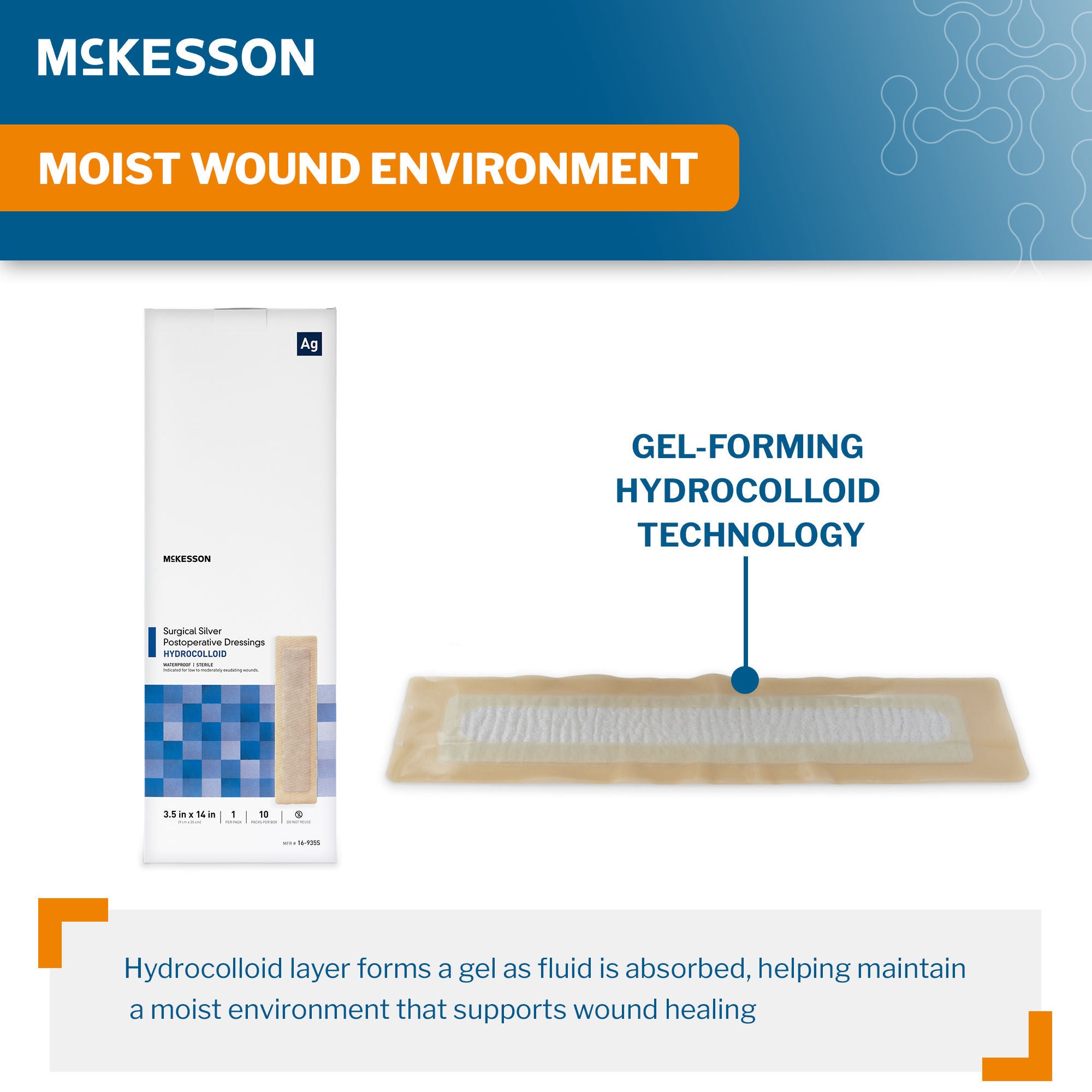 McKesson Silver Surgical Site Dressing 16-935S by McKesson Brand