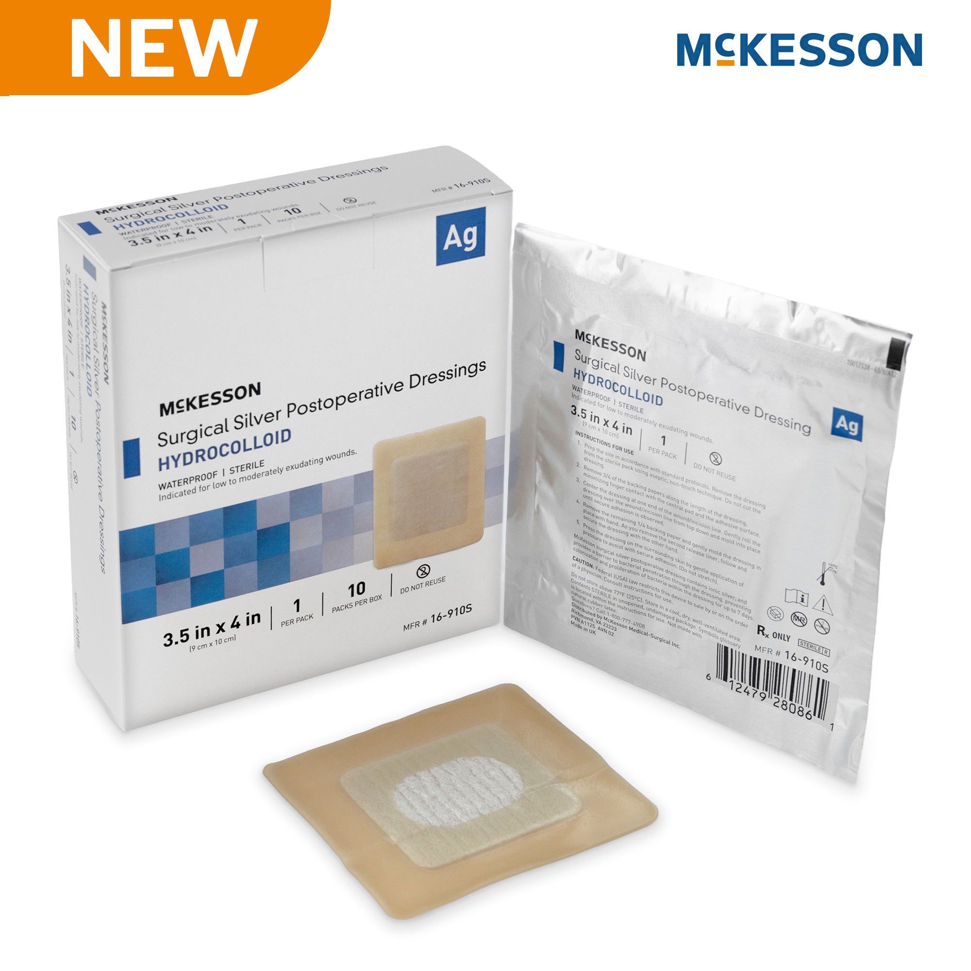 McKesson Silver Surgical Site Dressing 16-910S by McKesson Brand