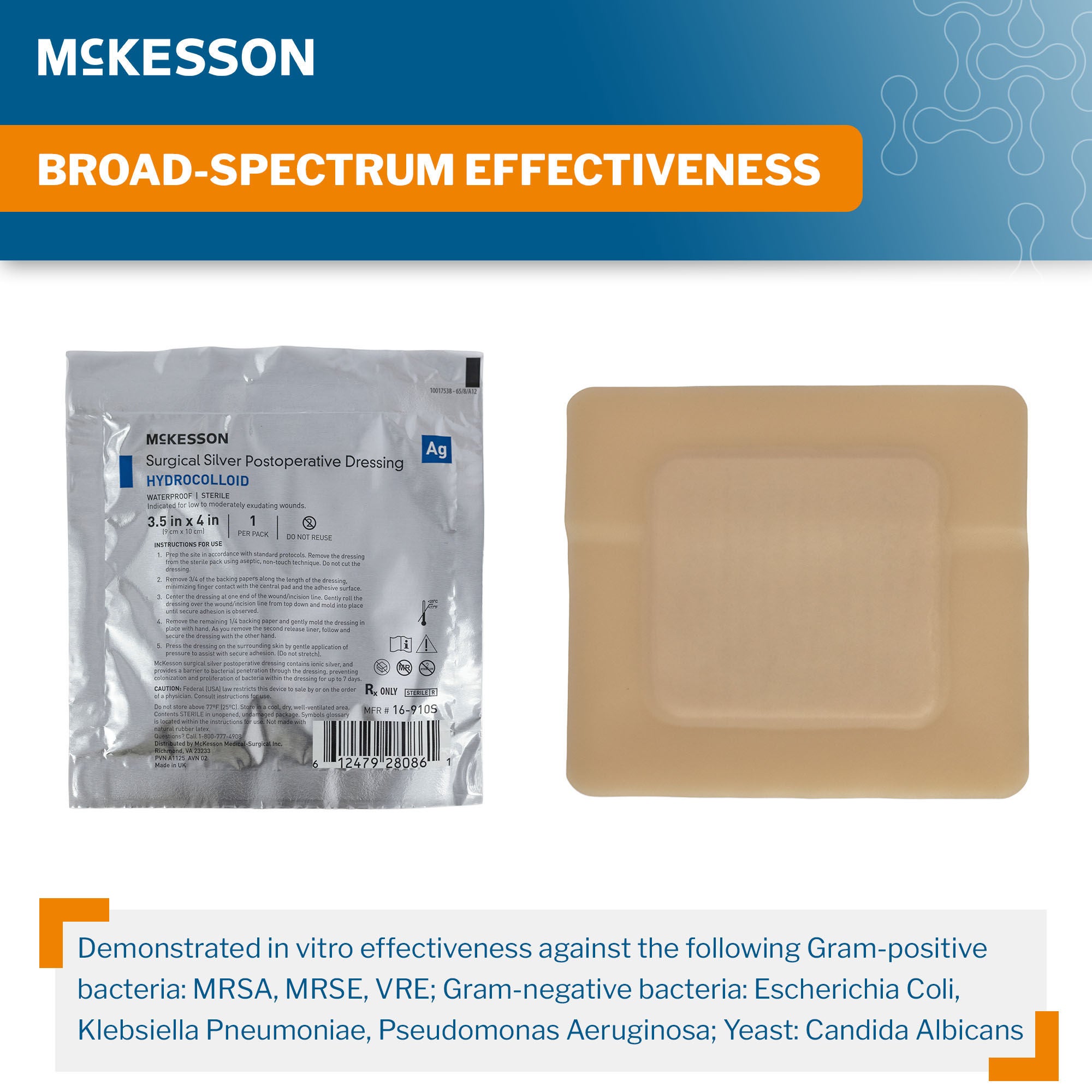 McKesson Silver Surgical Site Dressing 16-910S by McKesson Brand