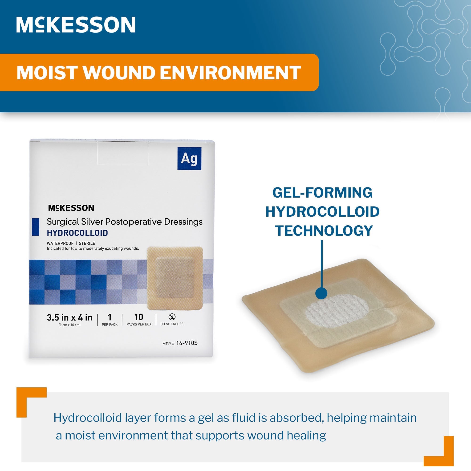 McKesson Silver Surgical Site Dressing 16-910S by McKesson Brand