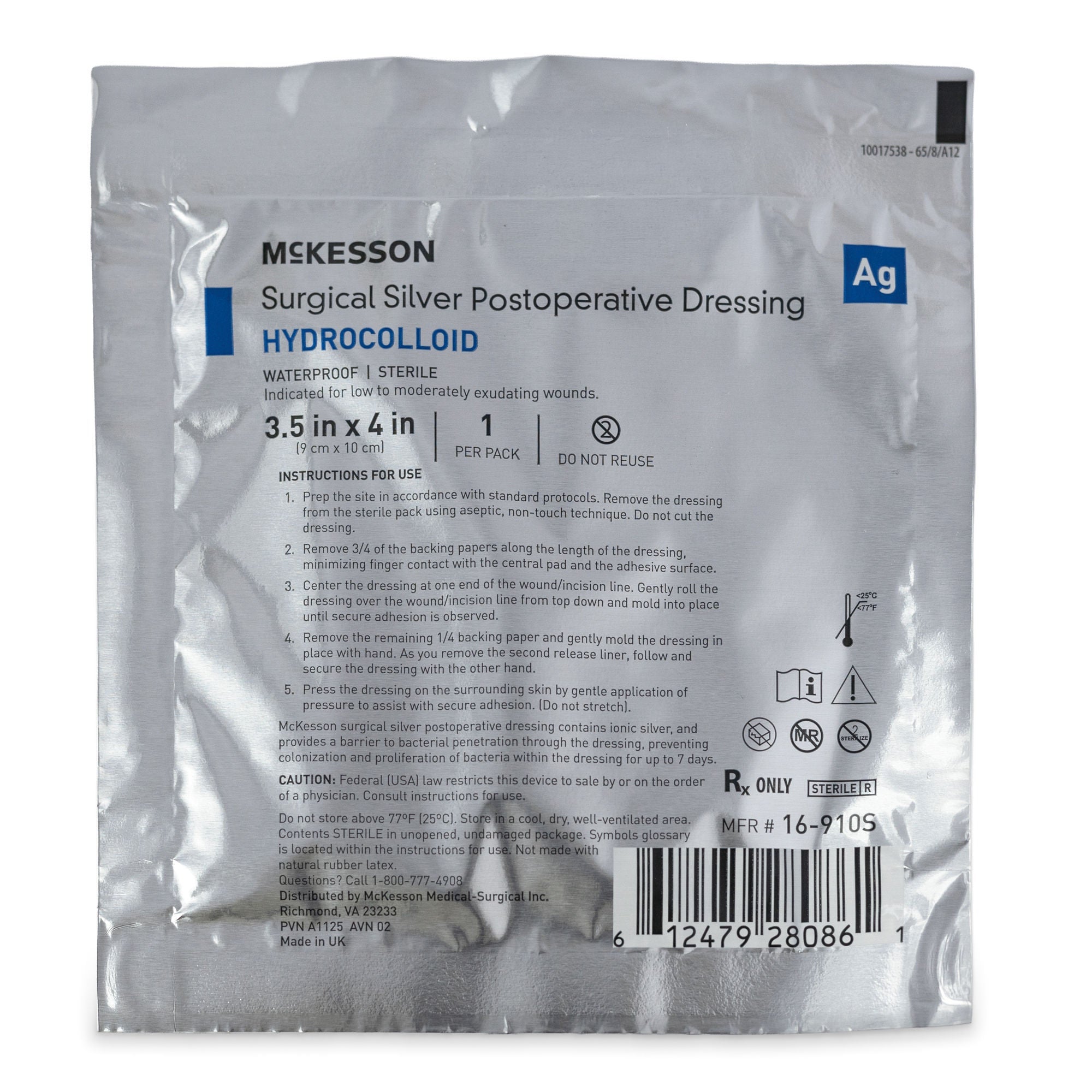 McKesson Silver Surgical Site Dressing 16-910S by McKesson Brand