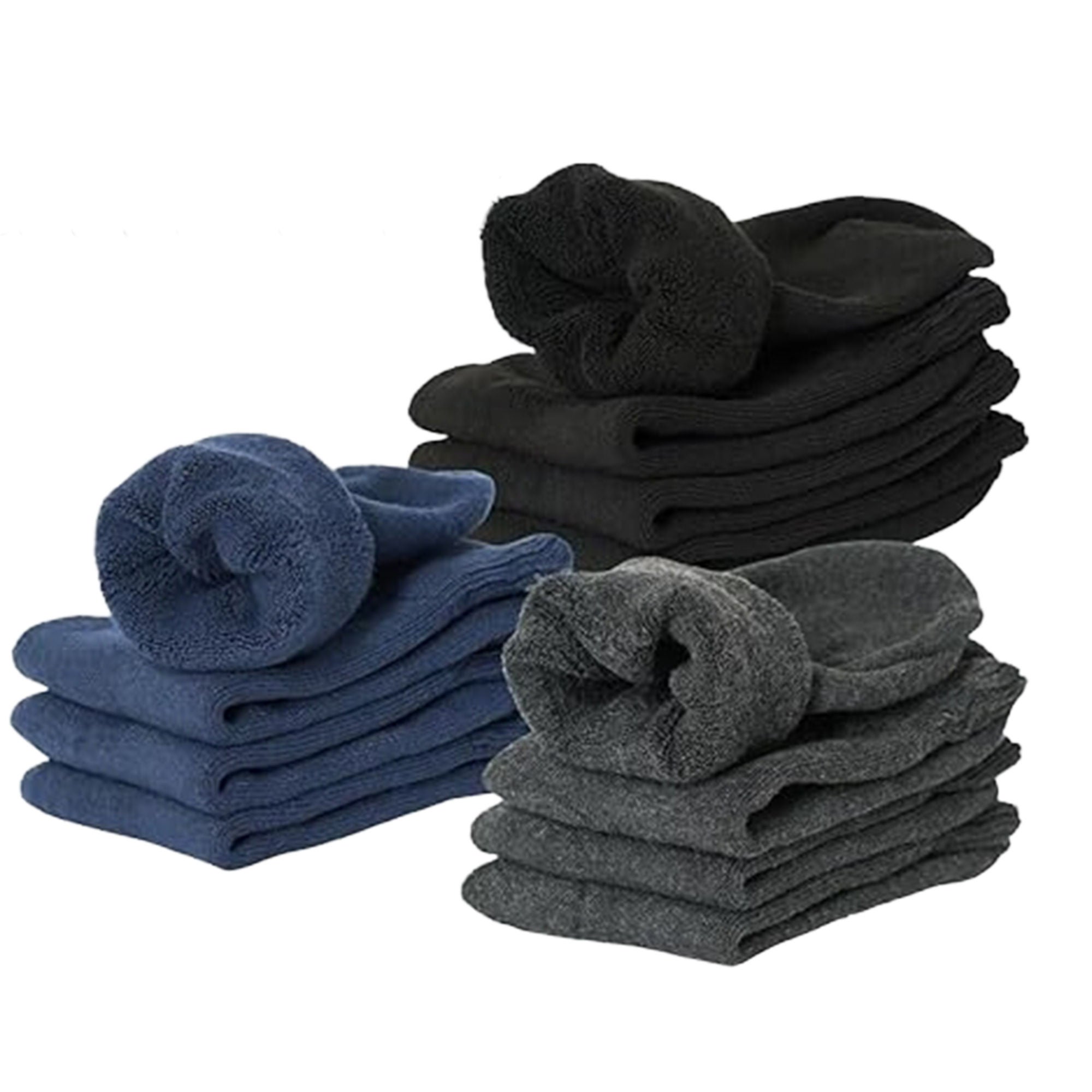 PANTek Technologies LLC - B0FMRKJ5PW Thermal Socks Ankle High One Size Fits Most Black / Blue / Gray Closed Toe