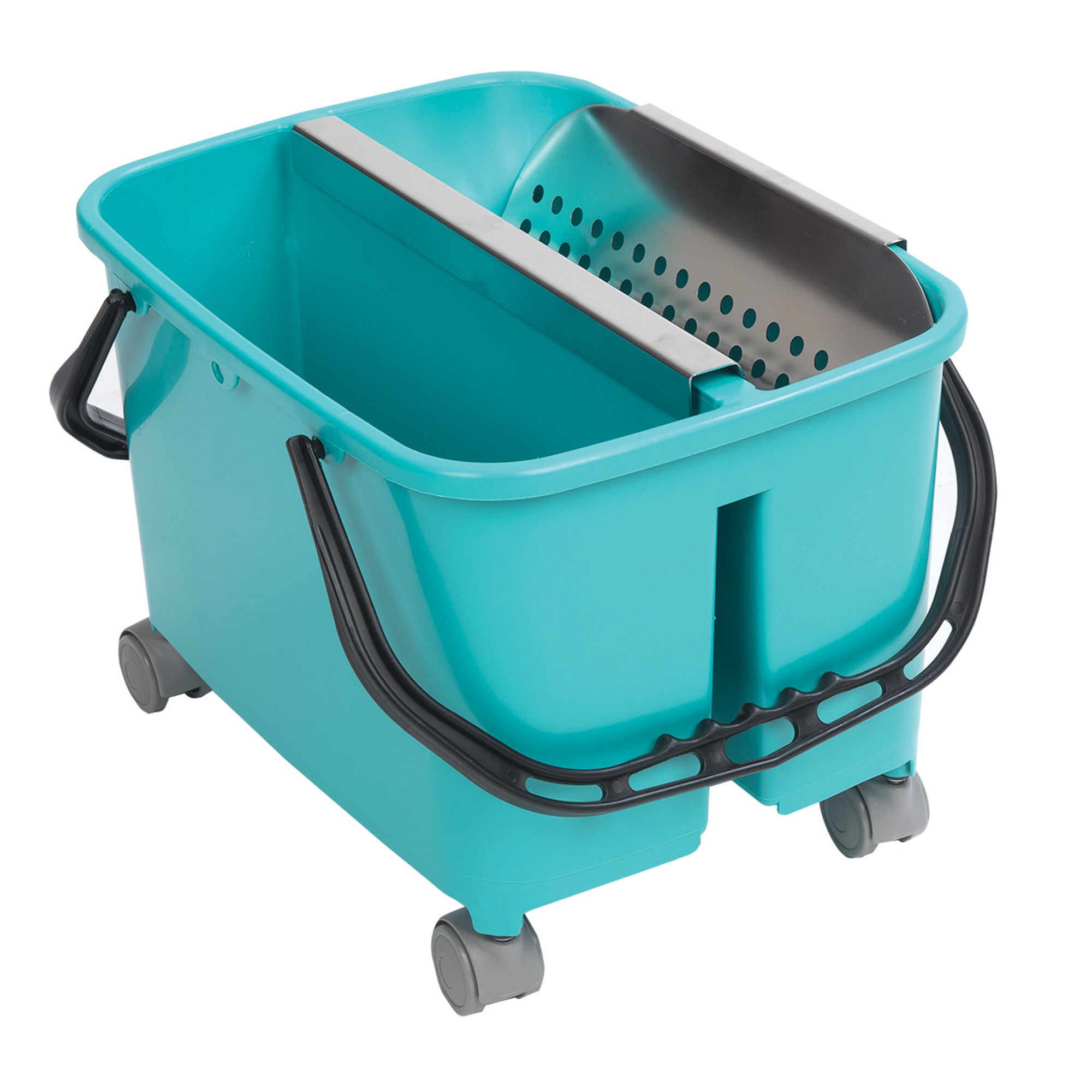 Contec Inc - 2743S Twin Divided Mop Bucket Contec 5 gal. Green / Gray