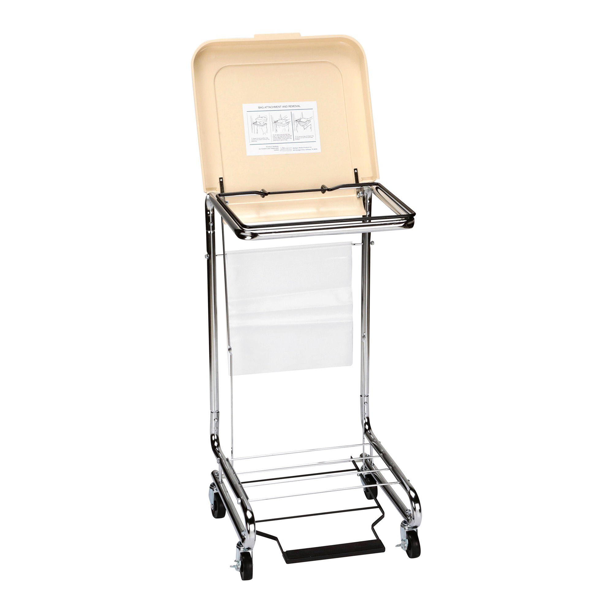 McKesson Brand - 03-159000A McKesson Hamper Stand with Foot Pedal & Self-Closing Lid