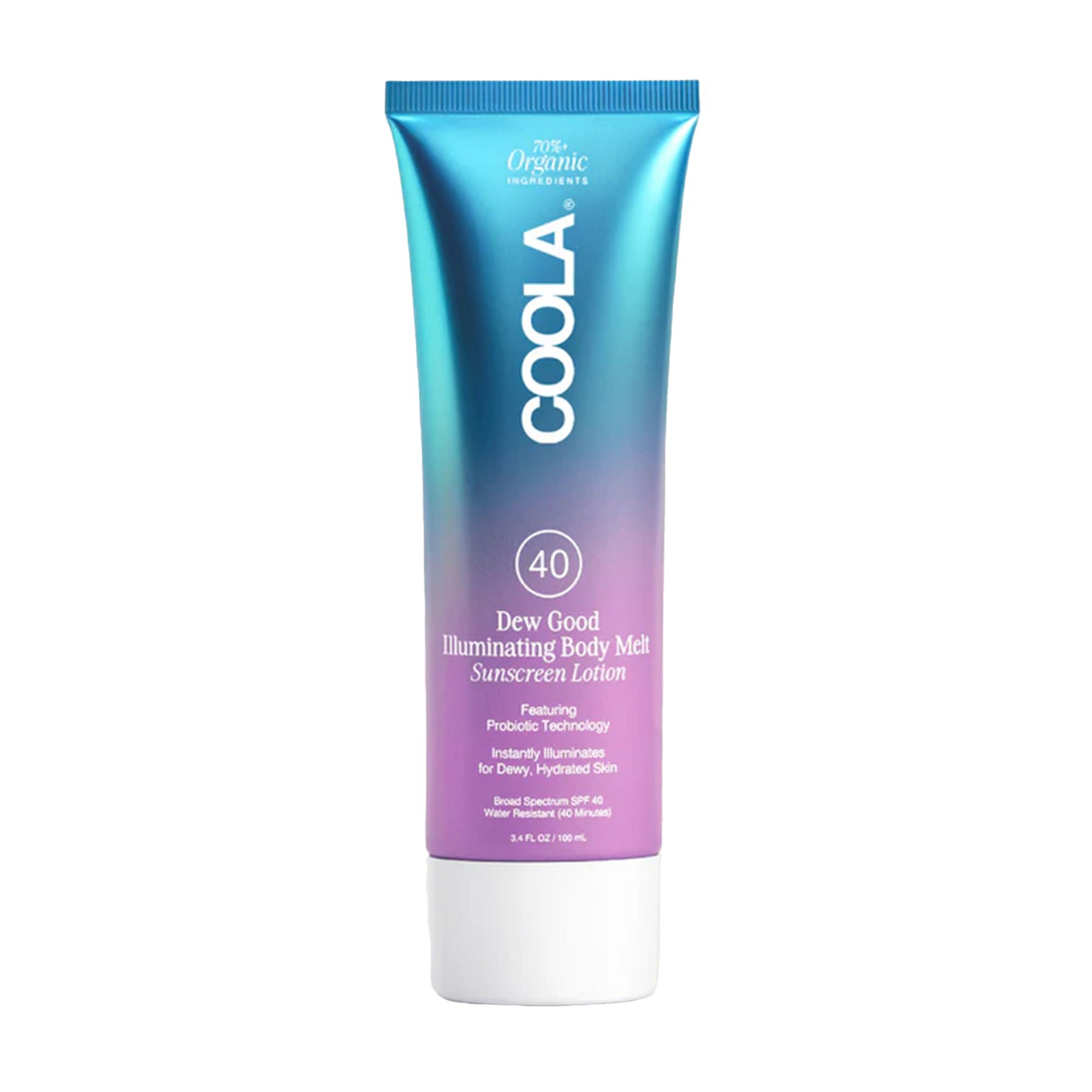 COOLA LLC - CL10717 Sunscreen COOLA® Dew Good Illuminating Body Melt Lotion SPF 40 Lotion 3.4 oz. Tube