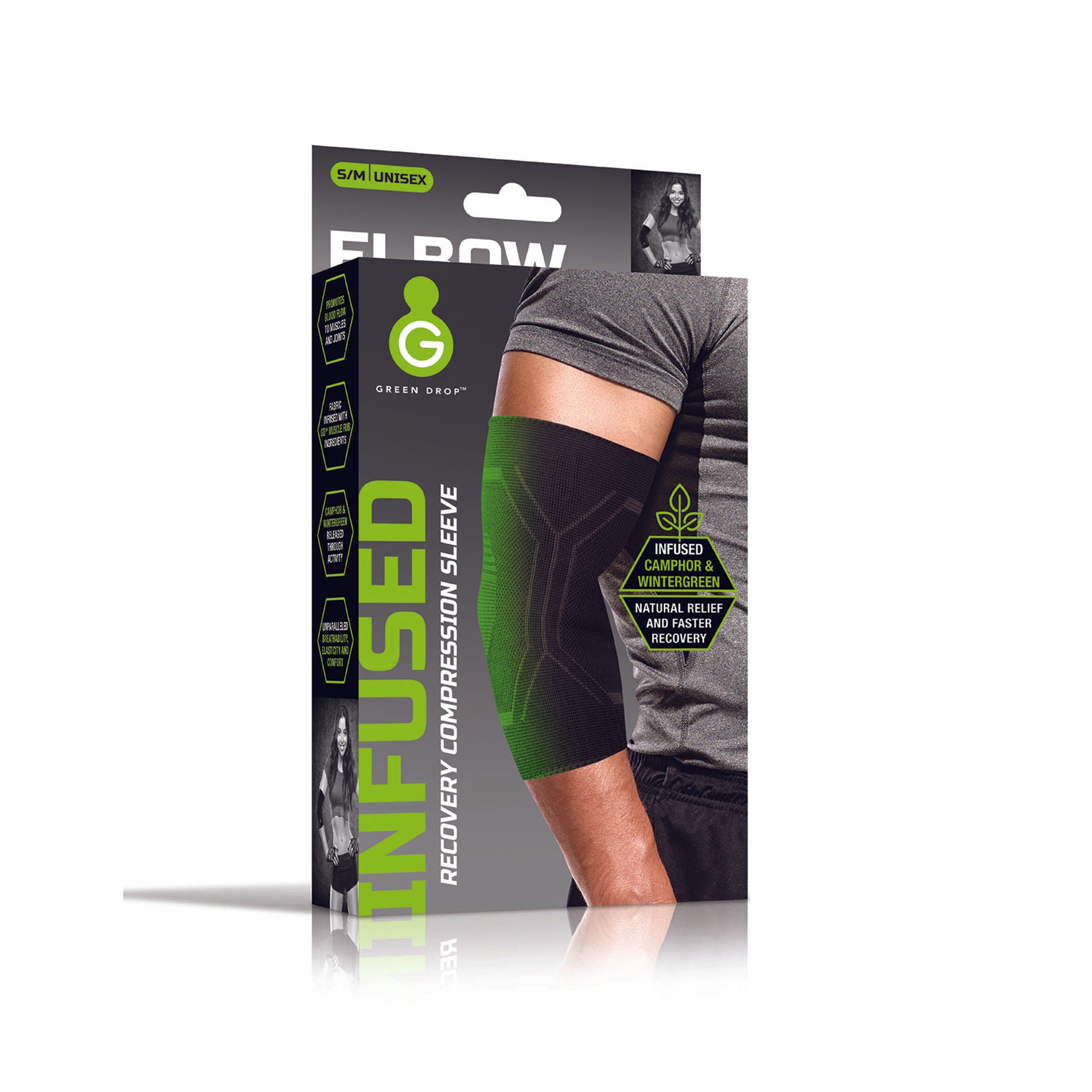 Green Drop Compression LLC - ELB-1451 Green Drop Compression Elbow & Calf Sleeve Large/ X-Large