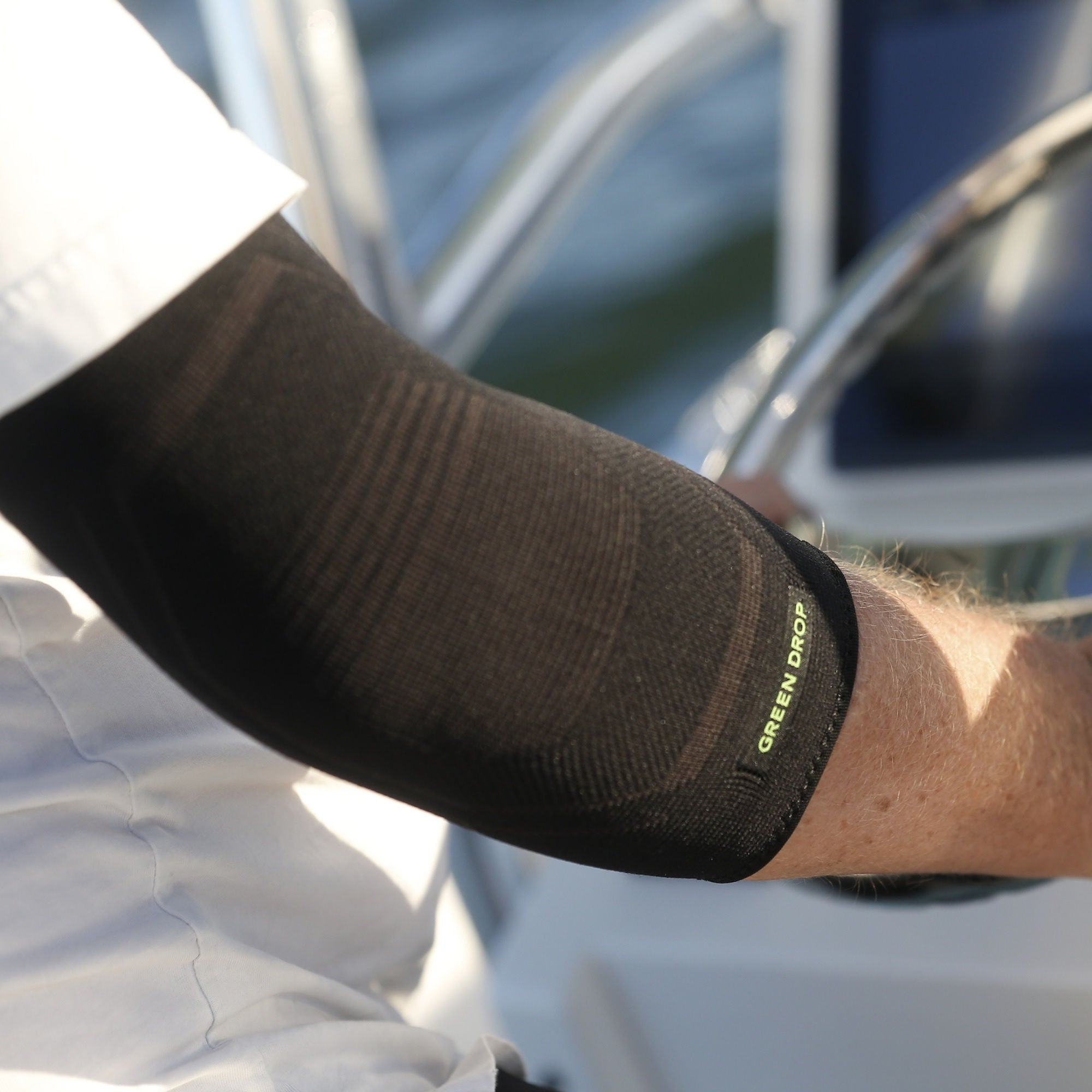 Green Drop Compression LLC - ELB-1450 Green Drop™ Infused Compression Sleeve Elbow Support