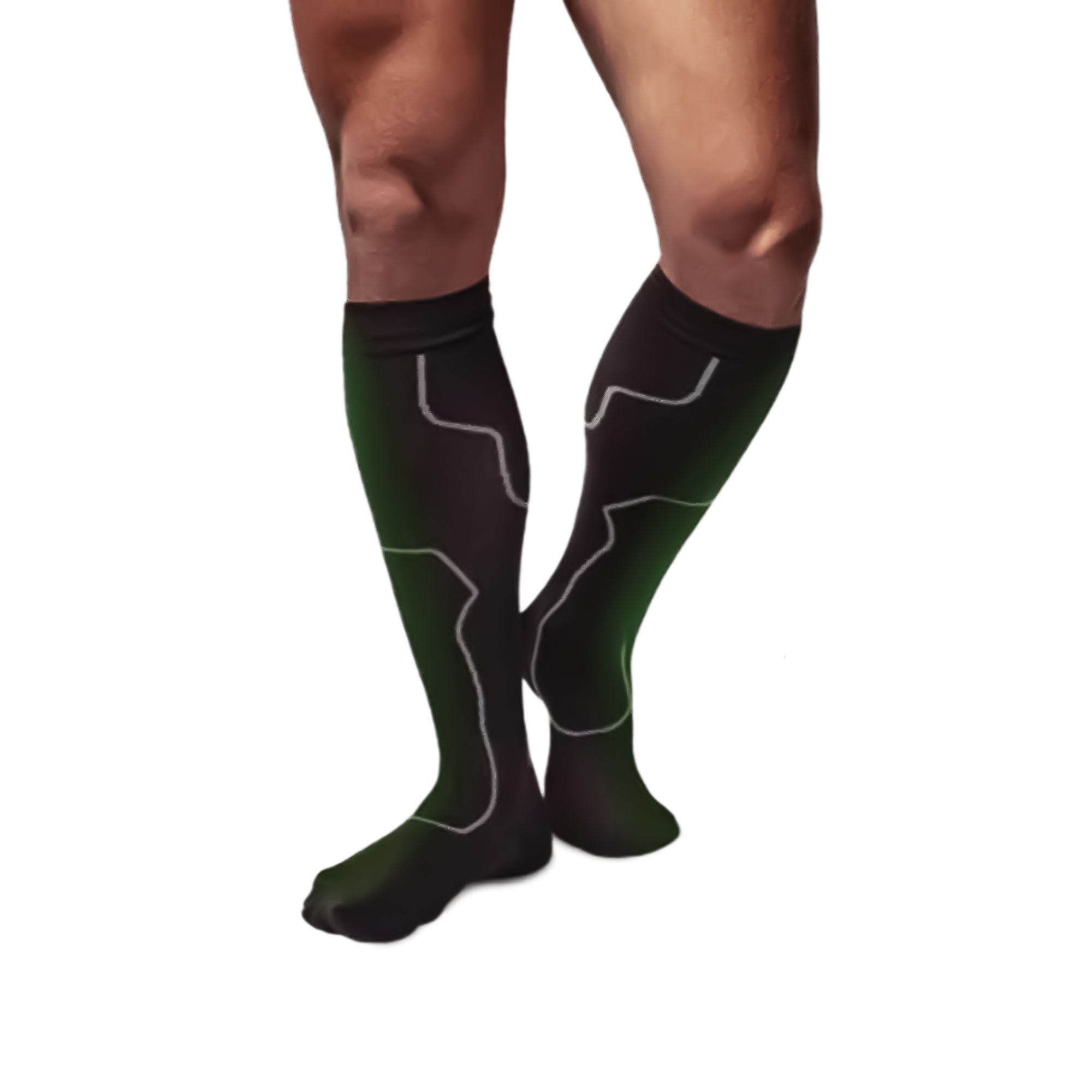 Green Drop Compression LLC - SOX-1454 Compression Socks Green Drop™ Knee High Small / Medium Black Closed Toe