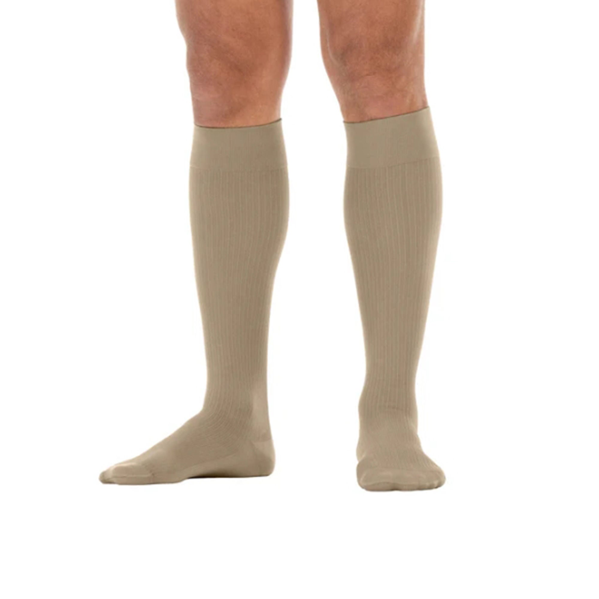 BSN Medical - 6052142 Compression Stocking Jobst® for Men Knee High Large Khaki Closed Toe