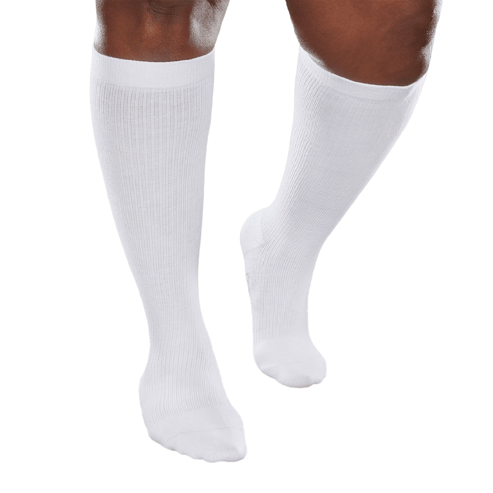 Knit-Rite - 18142 Compression Sock Core-Spun by Therafirm® Knee High X-Large White Closed Toe
