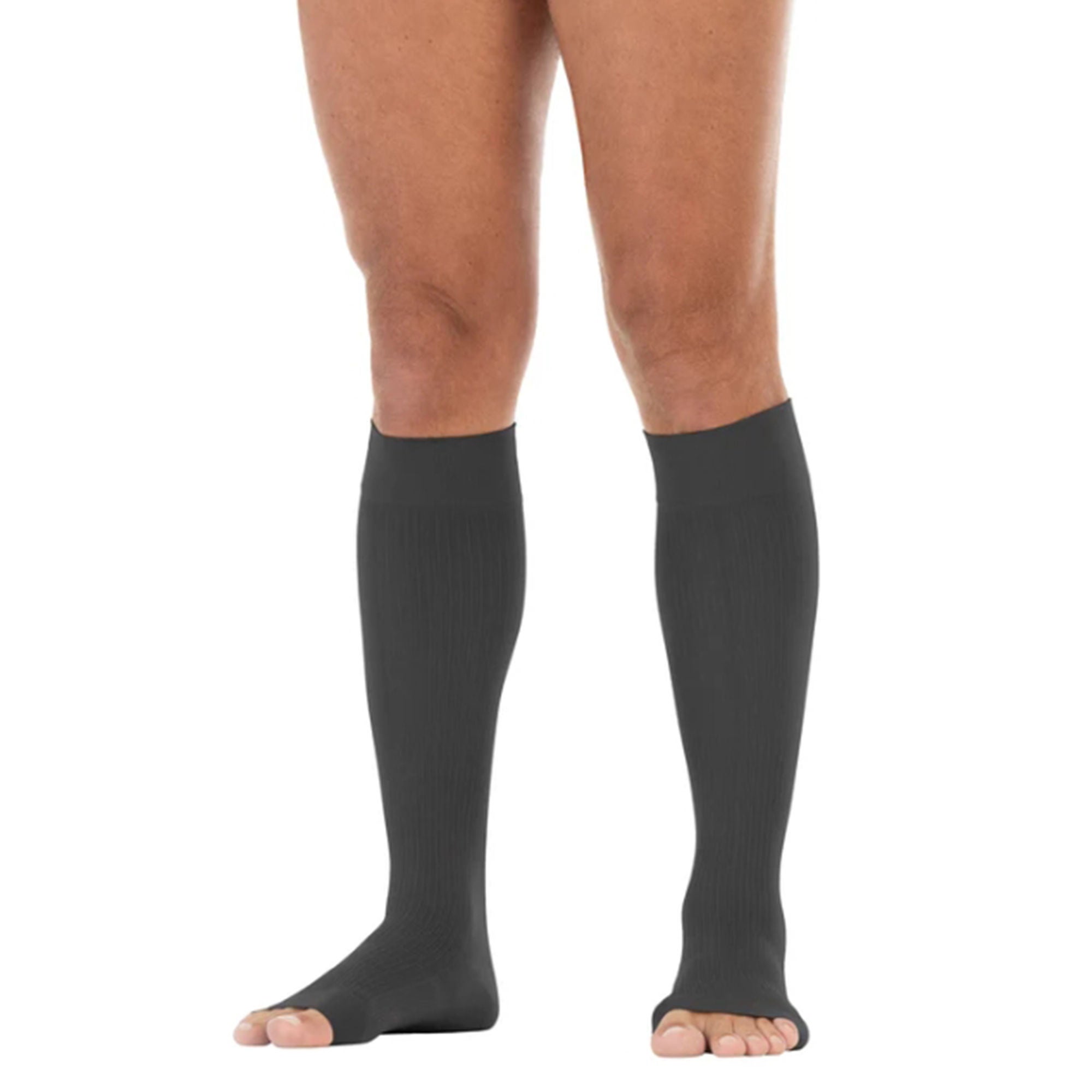 BSN Medical - 6052662 Compression Stocking Jobst® for Men Knee High Large Black Open Toe
