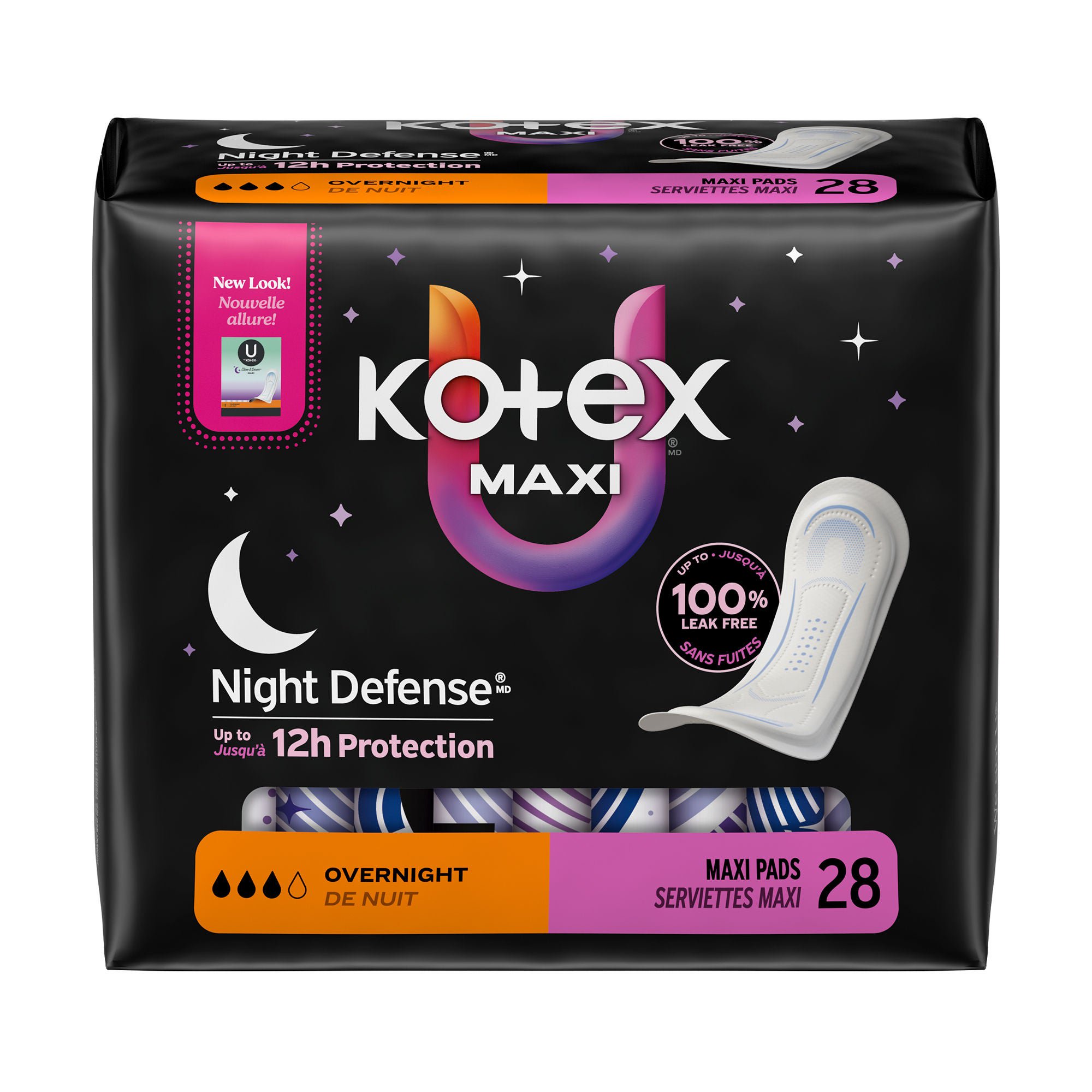 Kimberly Clark - 58238 Feminine Pad U by Kotex® Night Defense® Overnight Maxi Heavy Absorbency