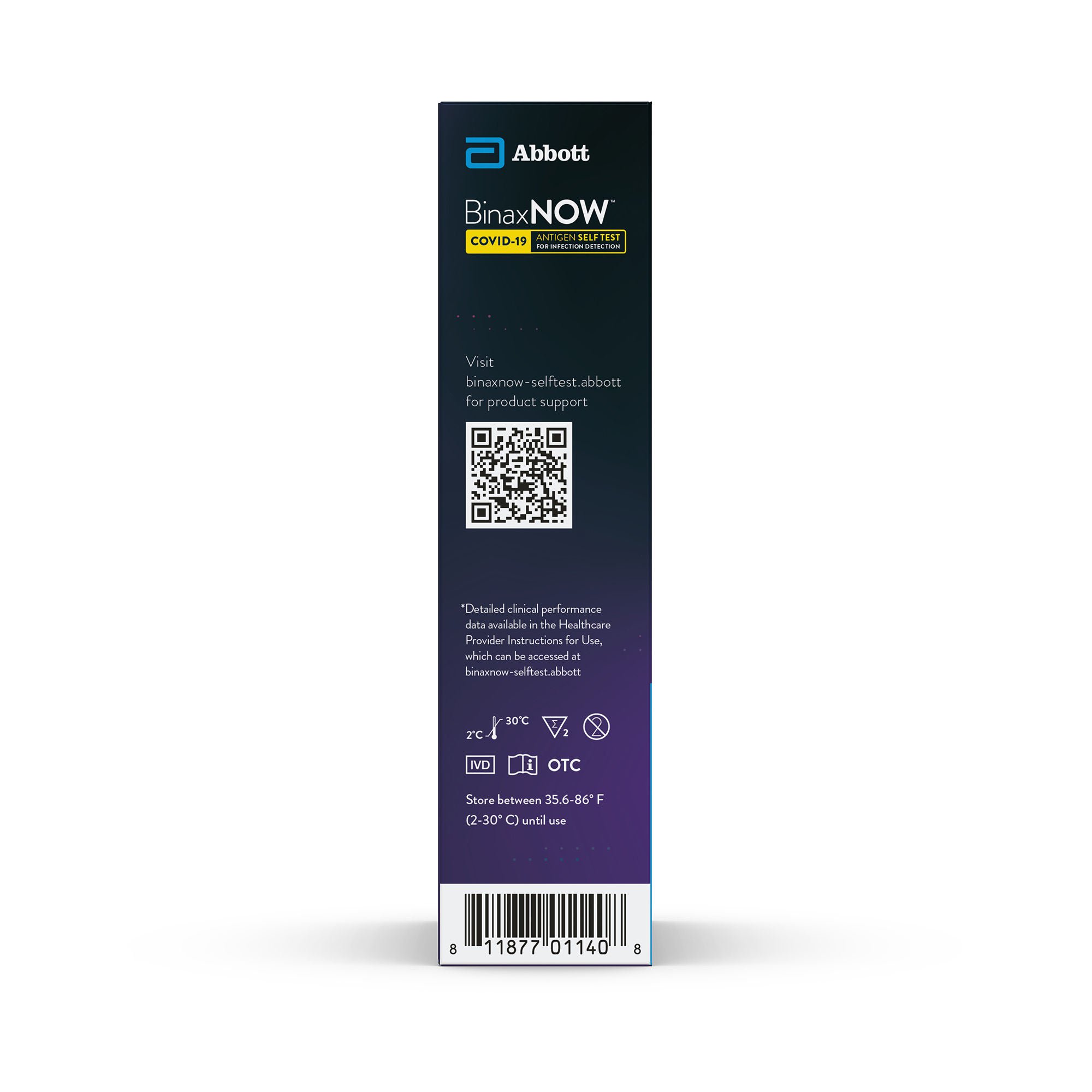 Abbott Rapid Dx North America LLC - 195360 Respiratory Test Kit BinaxNOW™ COVID-19 Antigen Self Test 2 Test per Kit