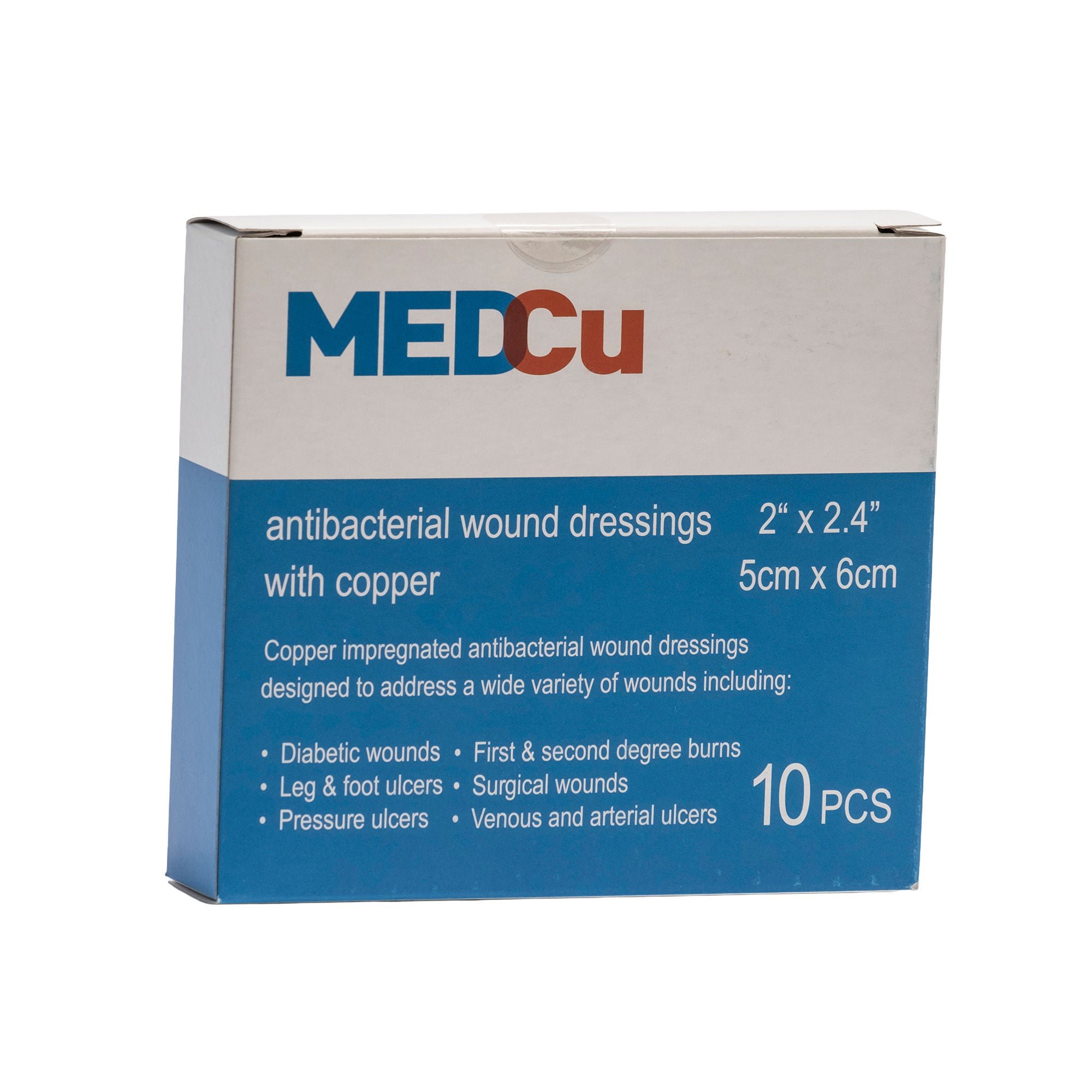 MedCu Technologies Ltd - 2C-0506-01 Copper Impregnated Dressing MEDCu Rectangle 2 X 2-2/5 Inch Sterile
