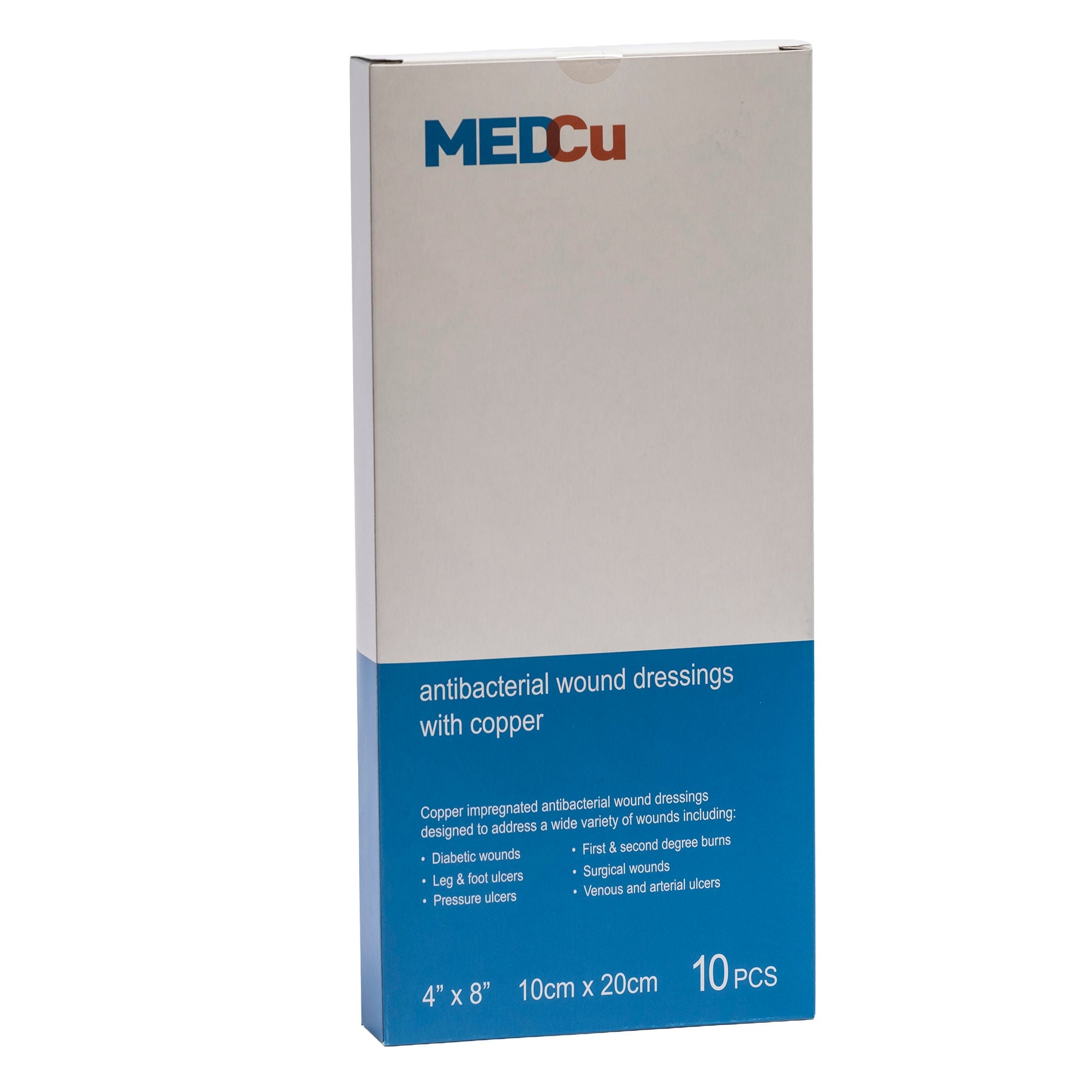 MedCu Technologies Ltd - 2C-1020-01 Copper Impregnated Dressing MEDCu Rectangle 4 X 8 Inch Sterile