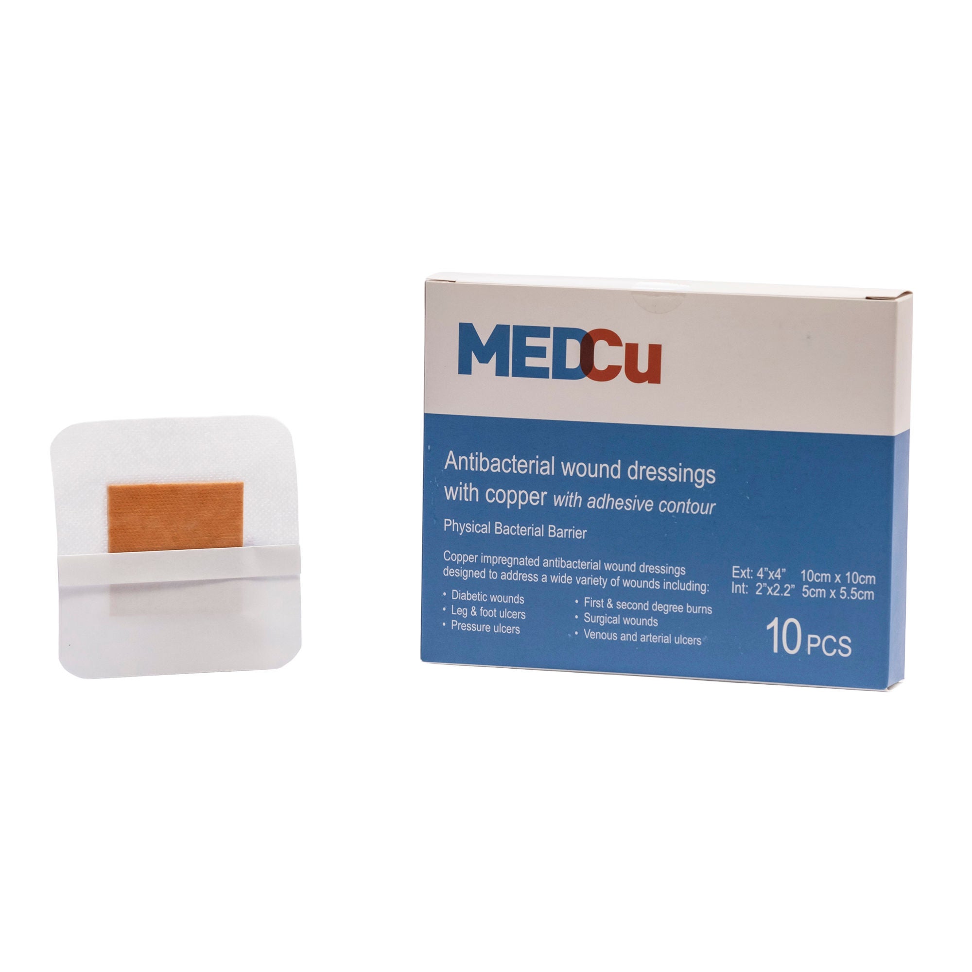 MedCu Technologies Ltd - 2C-0505-01A Copper Impregnated Dressing MEDCu Square 4 X 4 Inch Sterile