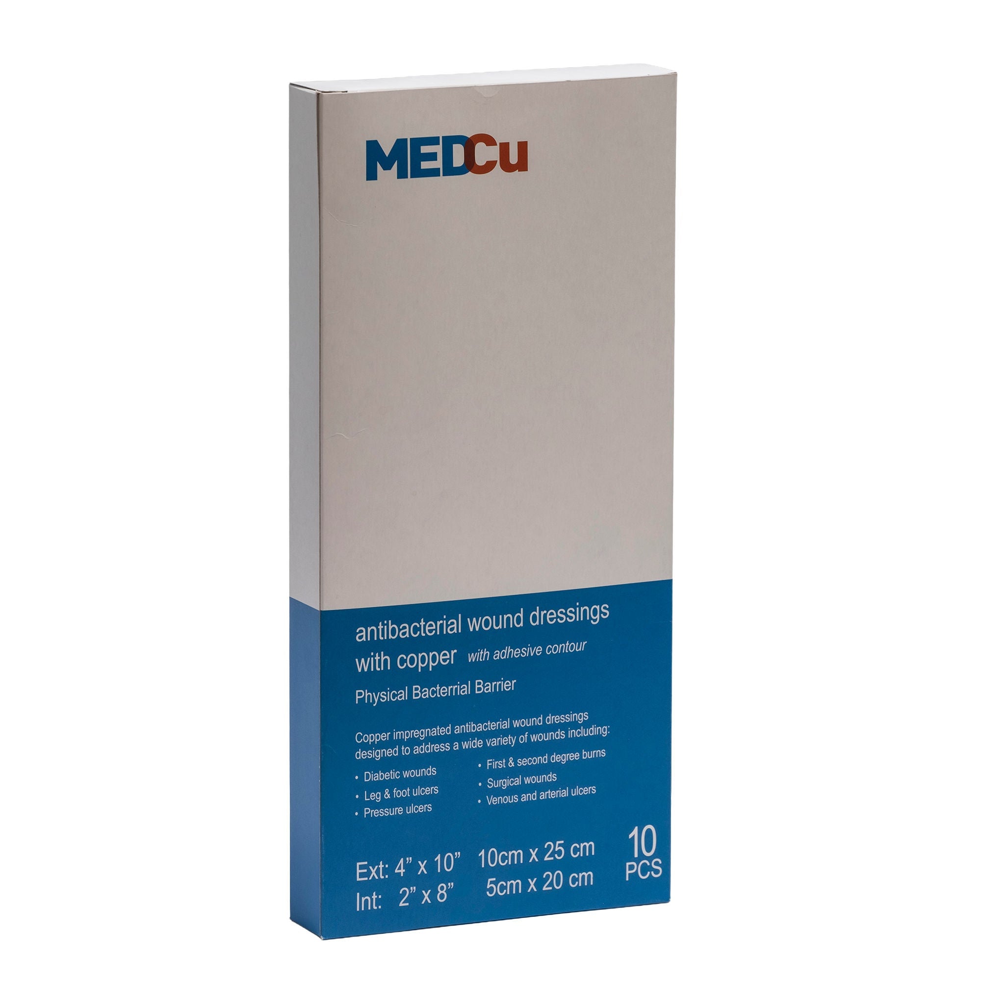 MedCu Technologies Ltd - 2C-1025-01A Copper Impregnated Dressing MEDCu Rectangle 4 X 10 Inch Sterile
