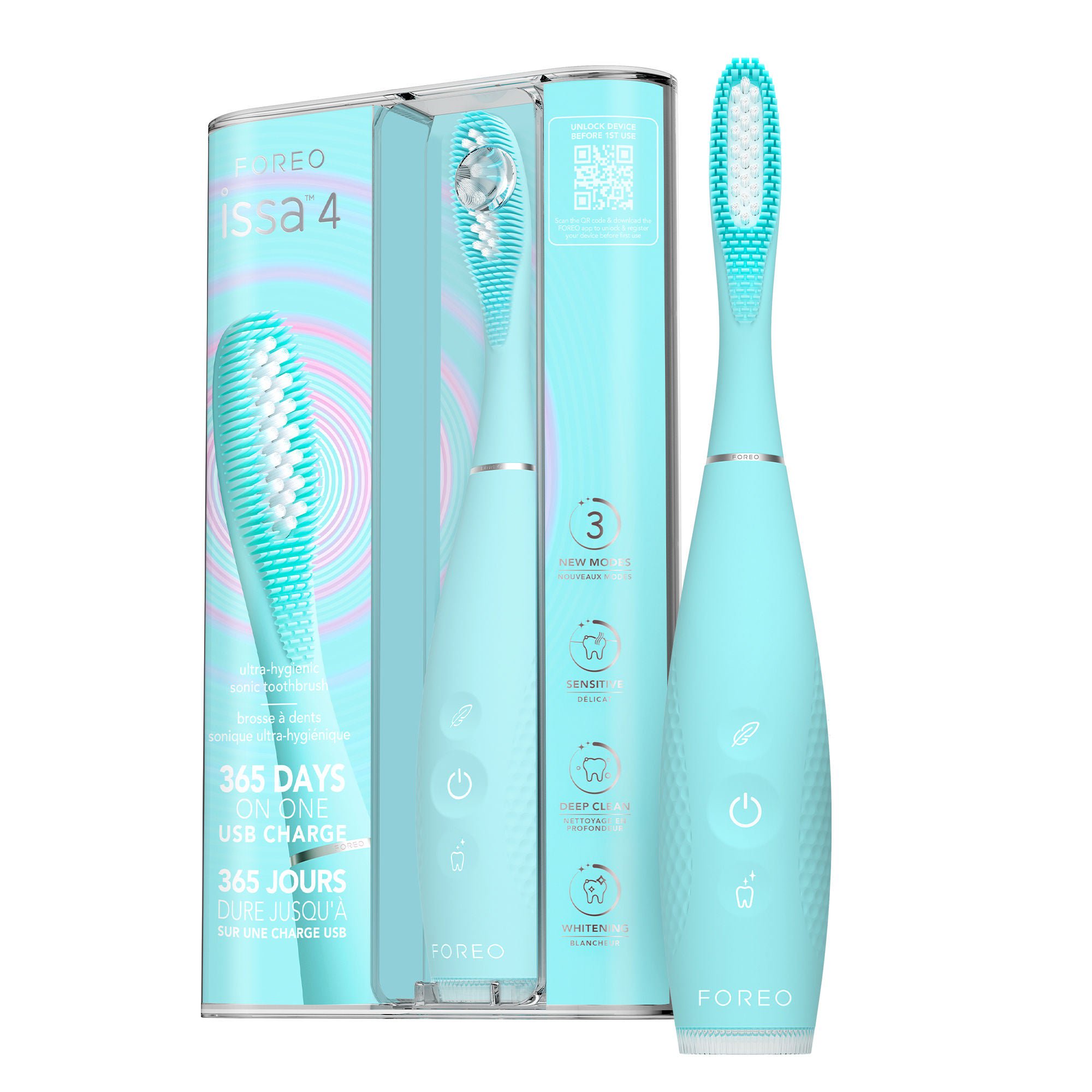 Foreo Inc - F3010 Sonic Toothbrush issa™ 4 Artic Blue Adult Silicone
