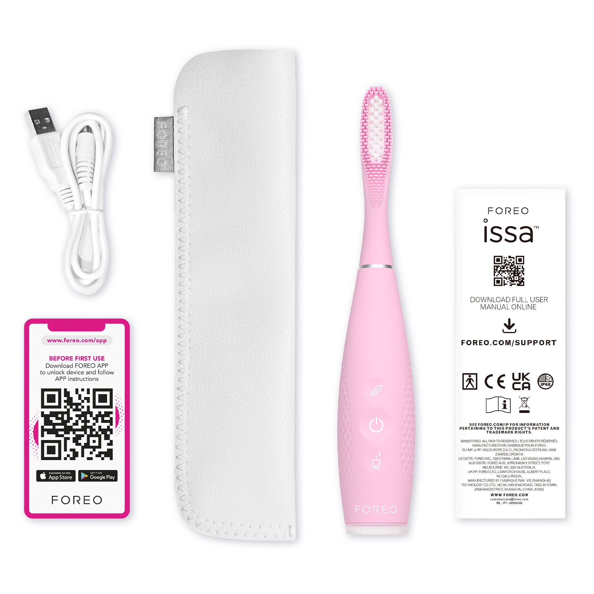 Foreo Inc - F3003 Sonic Toothbrush issa™ 4 Pearl Pink Adult Silicone