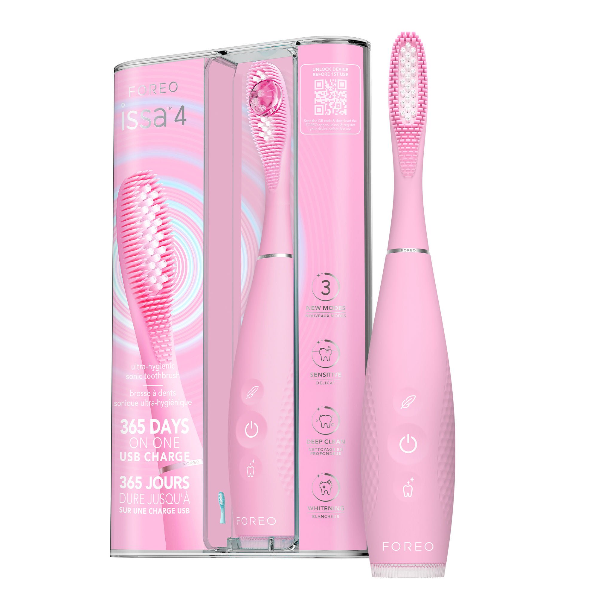 Foreo Inc - F3003 Sonic Toothbrush issa™ 4 Pearl Pink Adult Silicone