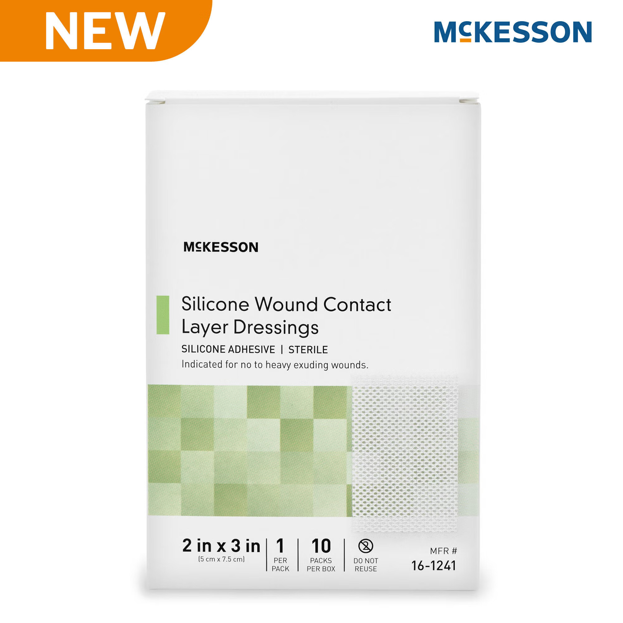 McKesson Brand - 16-1241 Wound Contact Layer Dressing McKesson 2 X 3 Inch Sterile