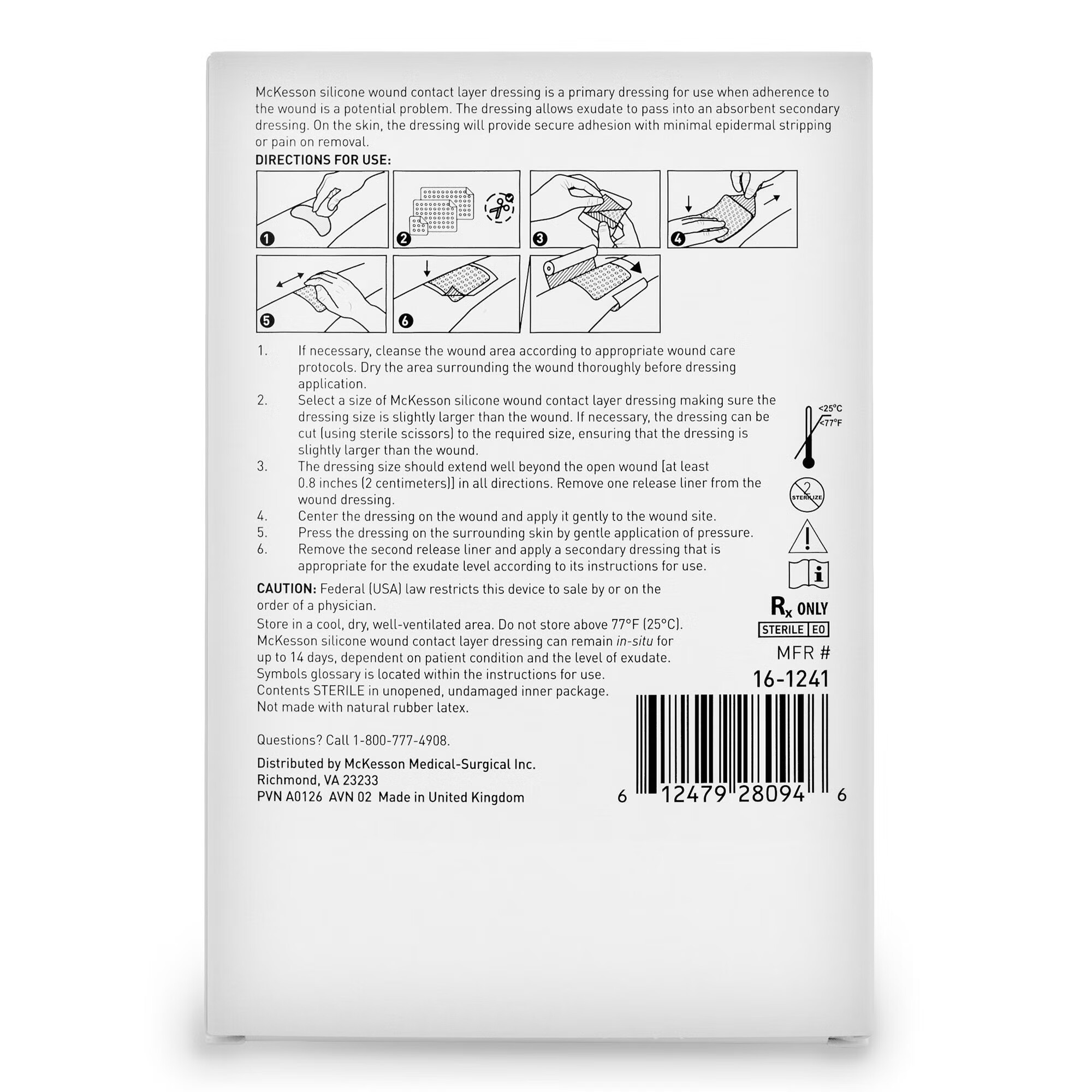 McKesson Brand - 16-1241 Wound Contact Layer Dressing McKesson 2 X 3 Inch Sterile