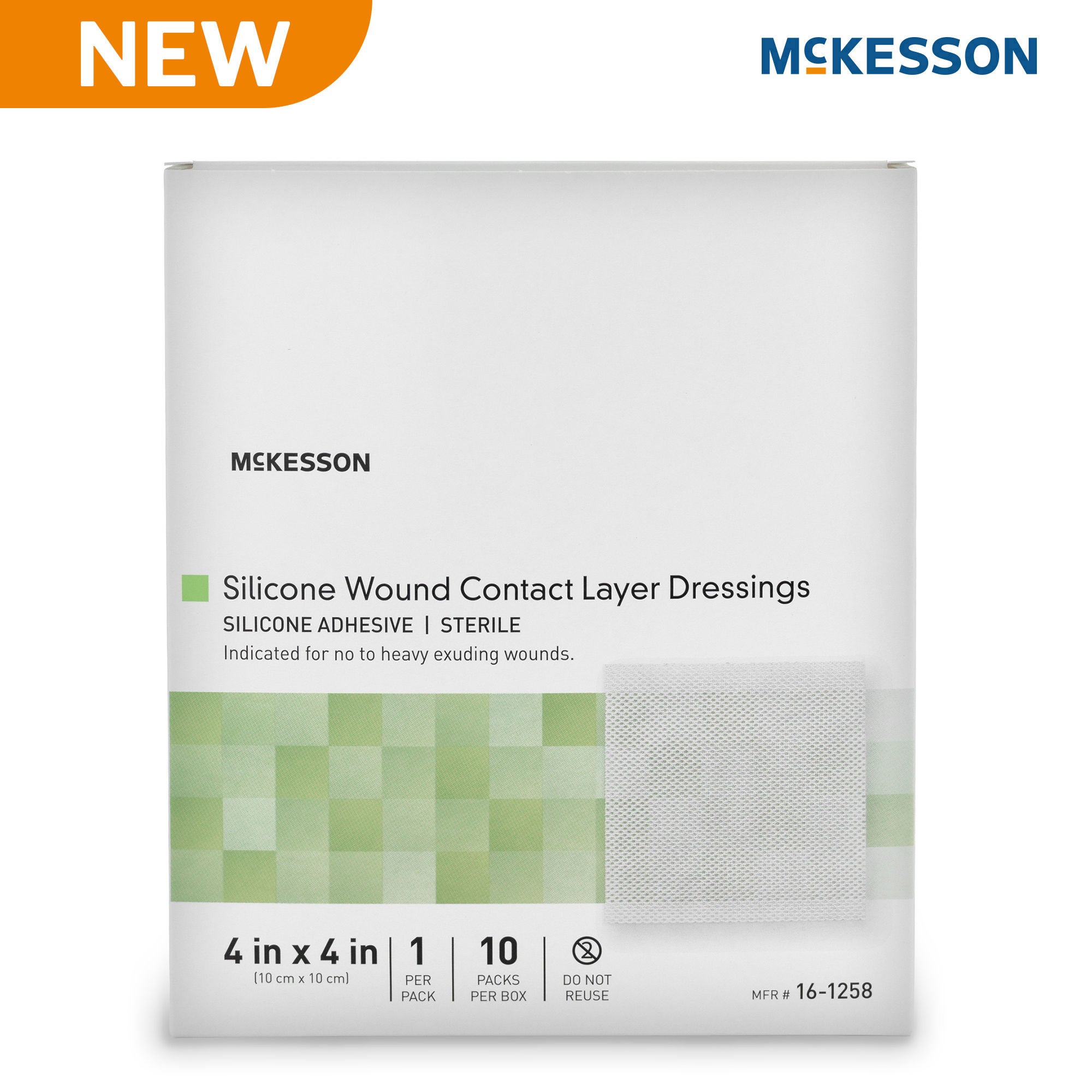 McKesson Brand - 16-1258 Wound Contact Layer Dressing McKesson 4 X 4 Inch Sterile