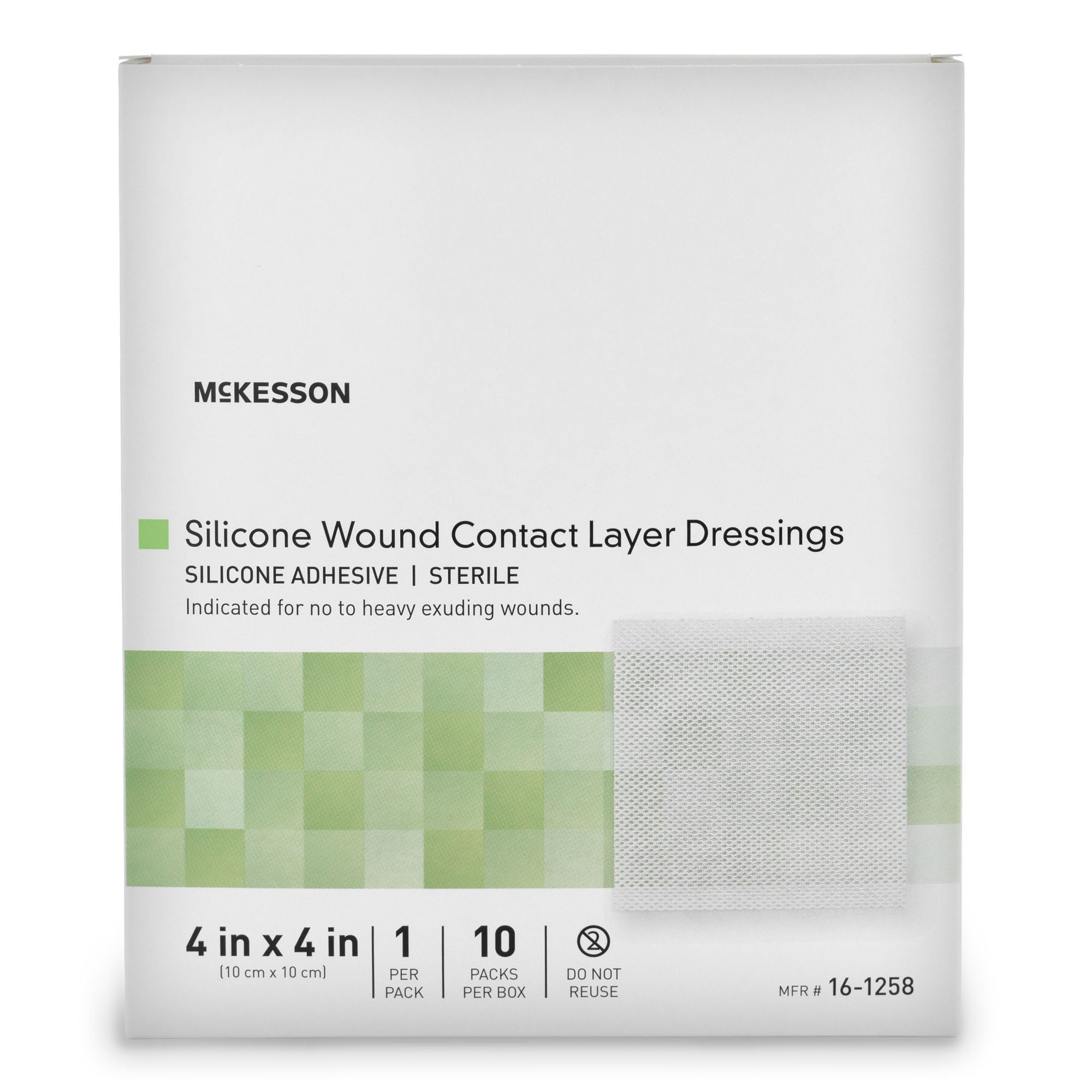 McKesson Brand - 16-1258 Wound Contact Layer Dressing McKesson 4 X 4 Inch Sterile