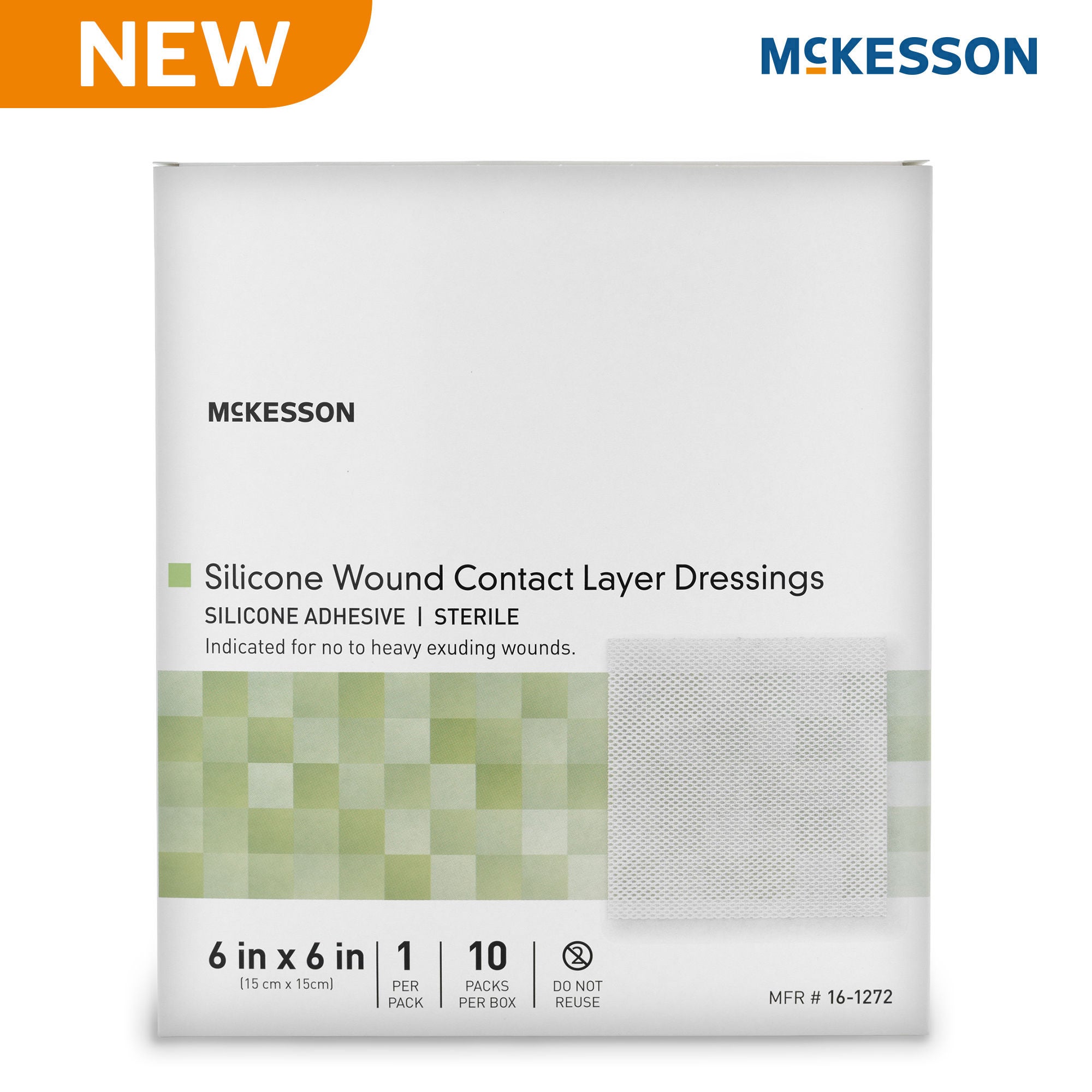 McKesson Brand - 16-1272 Wound Contact Layer Dressing McKesson 6 X 6 Inch Sterile