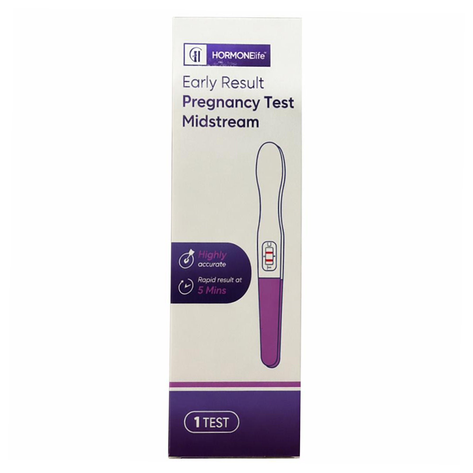 Wondfo USA Co Ltd - H1-M-E10-1BX Reproductive Health Test Kit HORMONElife™ hCG Pregnancy Test 1 Test per Box CLIA Waived
