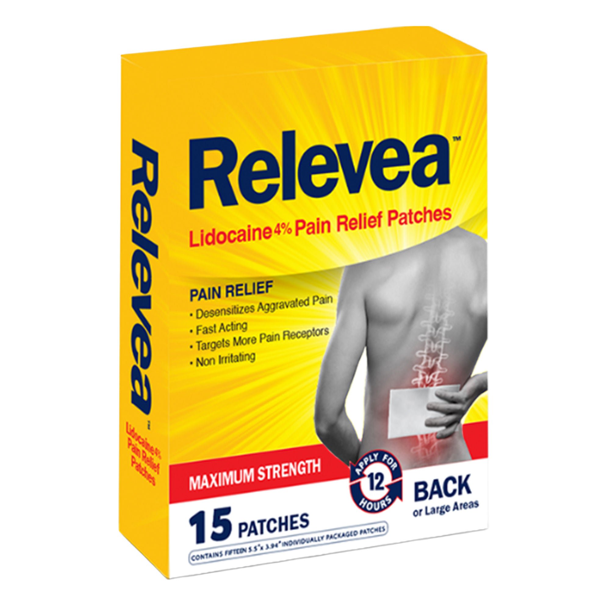 Links Medical - PP0001 Topical Pain Relief Relevia® 4% Strength Lidocaine Patch 15 per Box