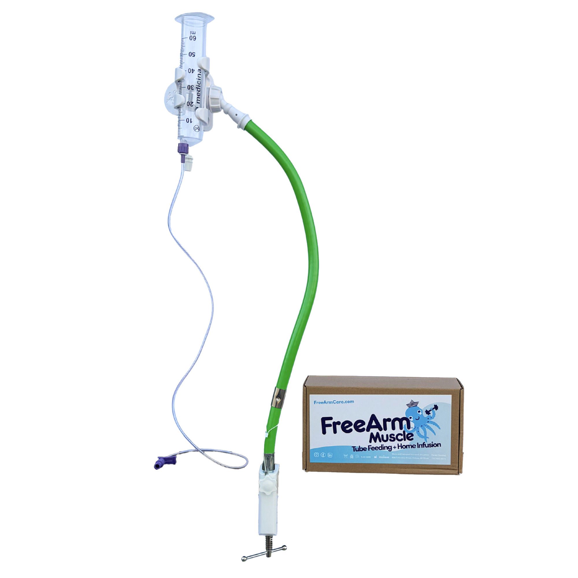 Staley House LLC - FRA001001G Feeding Tube / Infusion Bag Holder FreeArm® Muscle Green For Feeding Bags