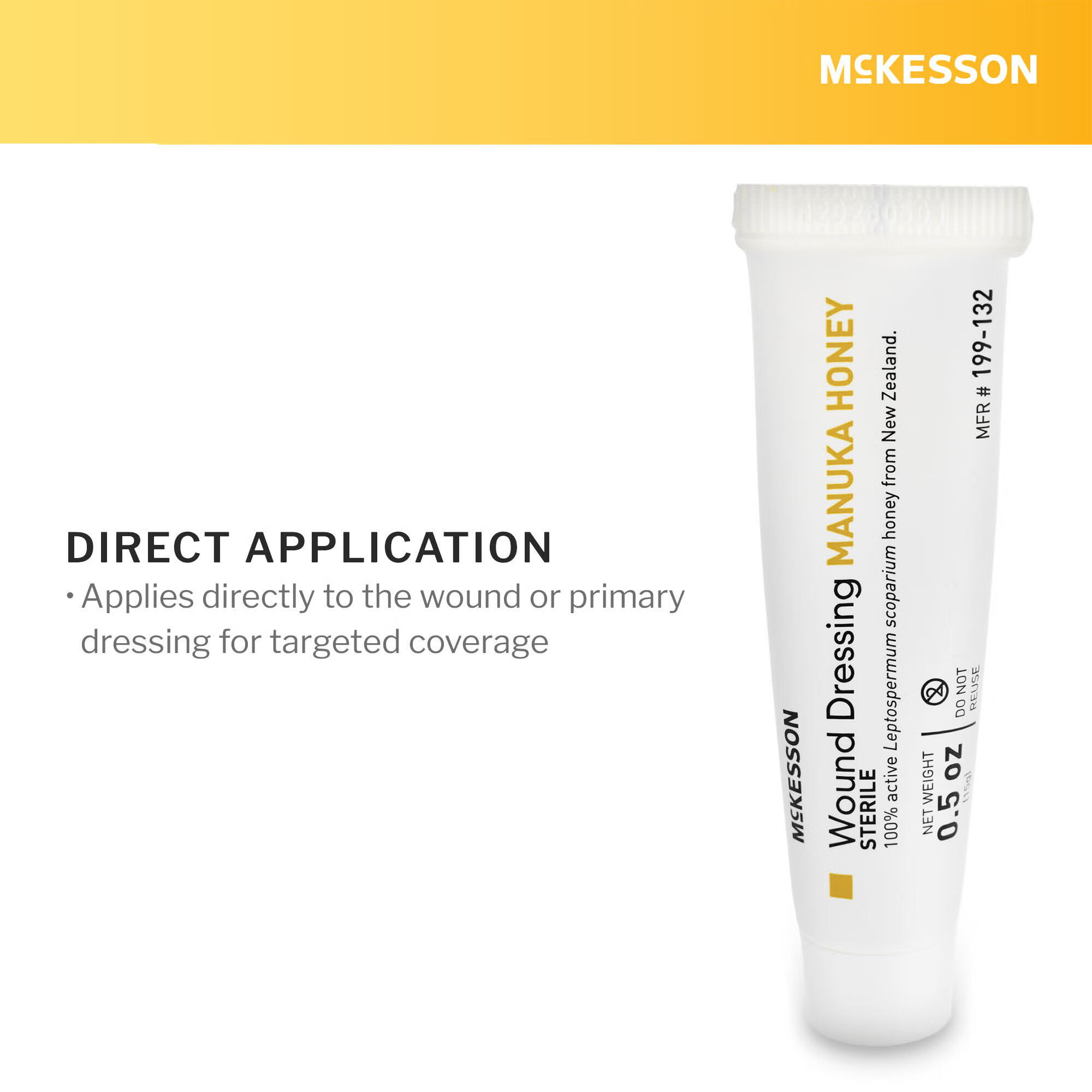 McKesson Brand - 199-132 Honey Wound Dressing McKesson 0.5 oz. Gel Sterile Without Adhesive