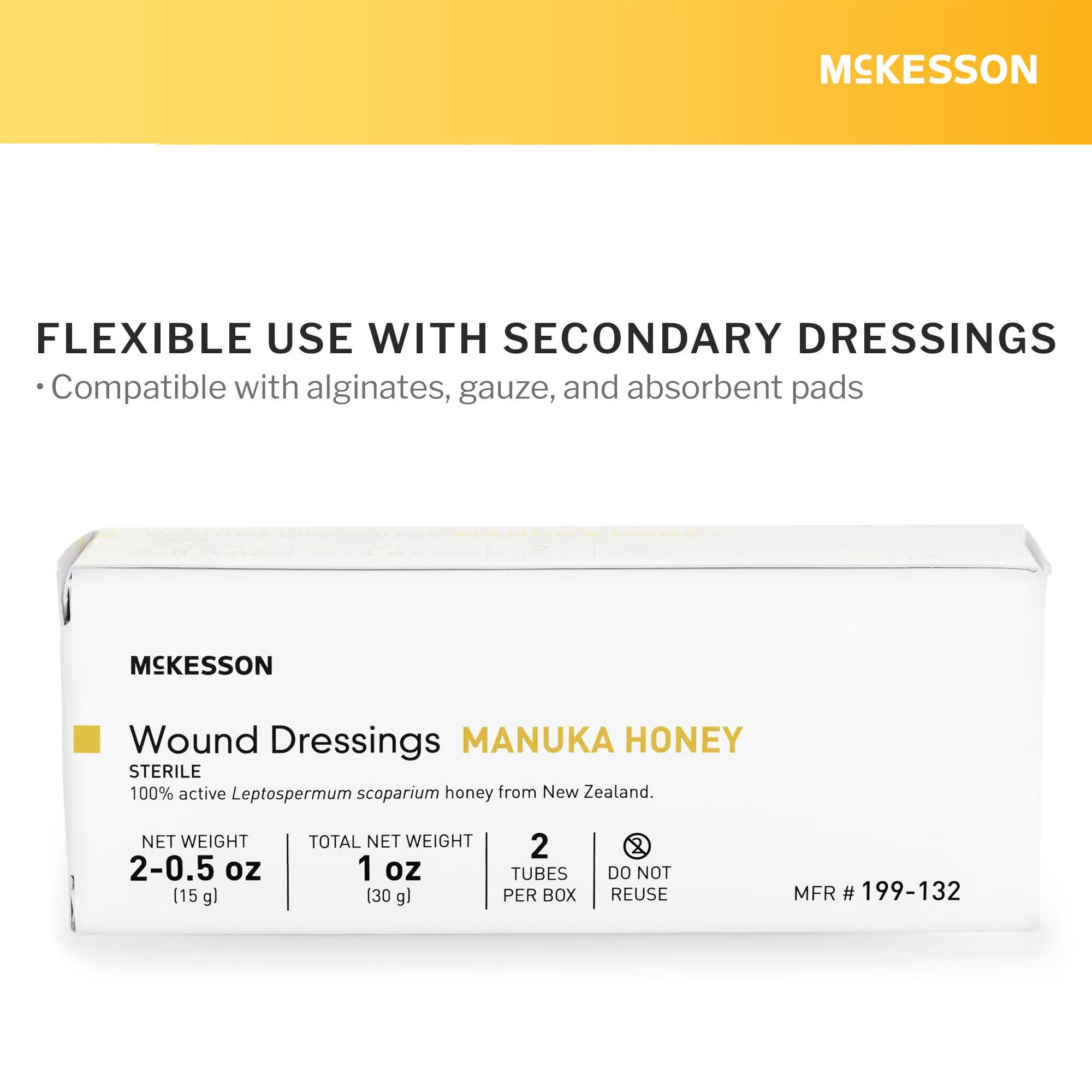 McKesson Brand - 199-132 Honey Wound Dressing McKesson 0.5 oz. Gel Sterile Without Adhesive