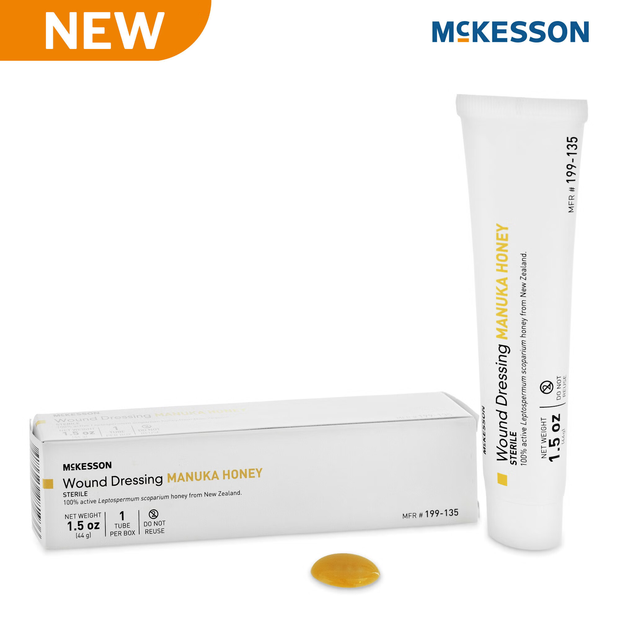 McKesson Brand - 199-135 Honey Wound Dressing McKesson 1.5 oz. Gel Sterile Without Adhesive