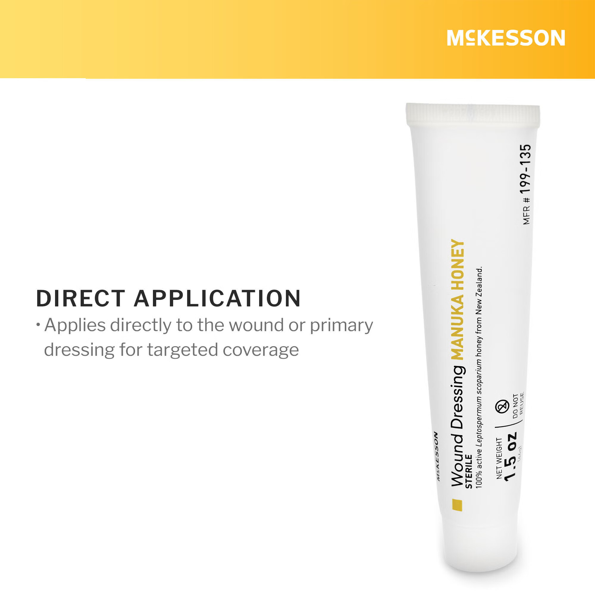 McKesson Brand - 199-135 Honey Wound Dressing McKesson 1.5 oz. Gel Sterile Without Adhesive