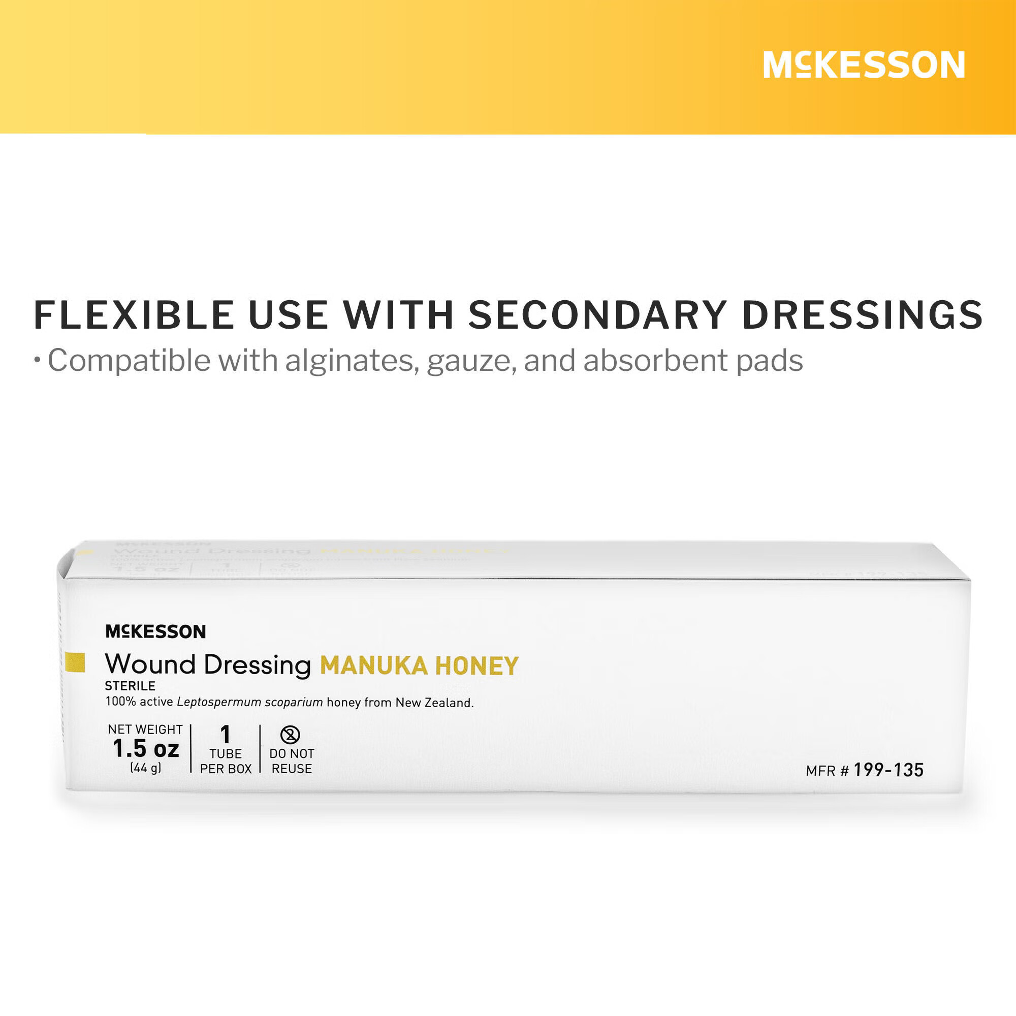 McKesson Brand - 199-135 Honey Wound Dressing McKesson 1.5 oz. Gel Sterile Without Adhesive