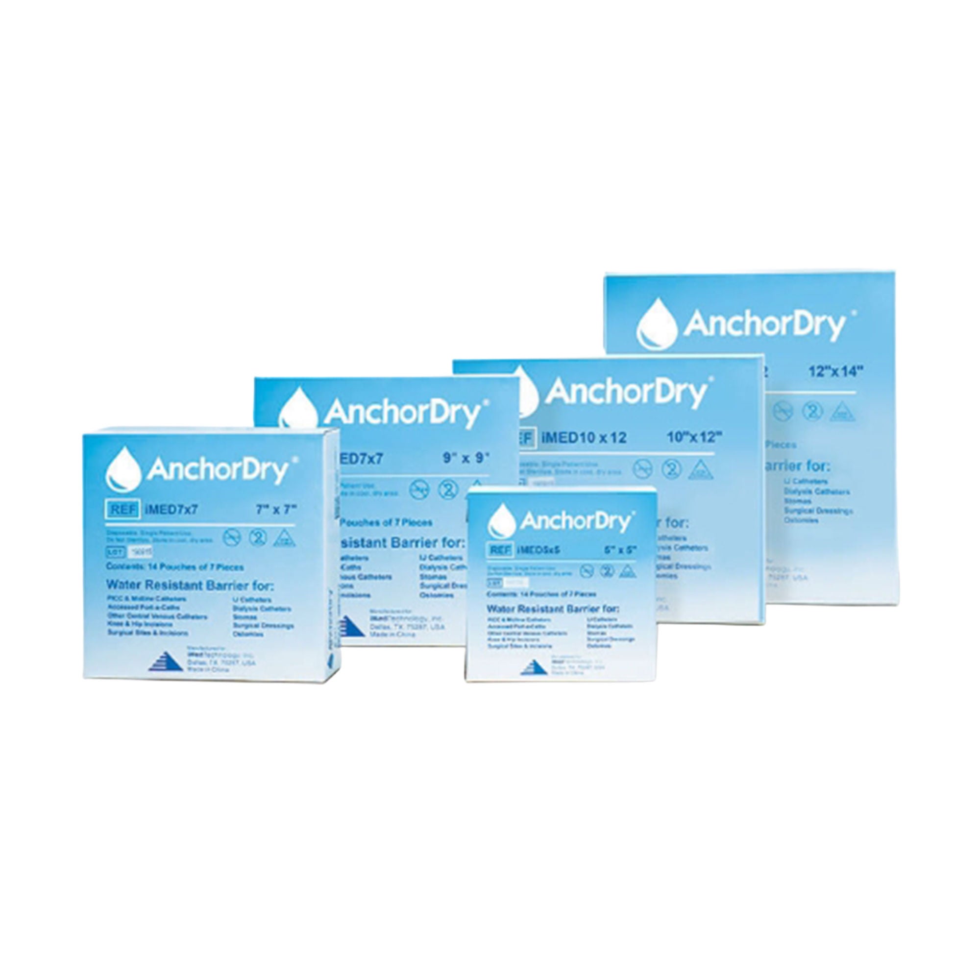 iMed Technology Inc - IMED 10X12 IV Site Barrier Protector AnchorDry™ 10 X 12 Inch Rectangle NonSterile