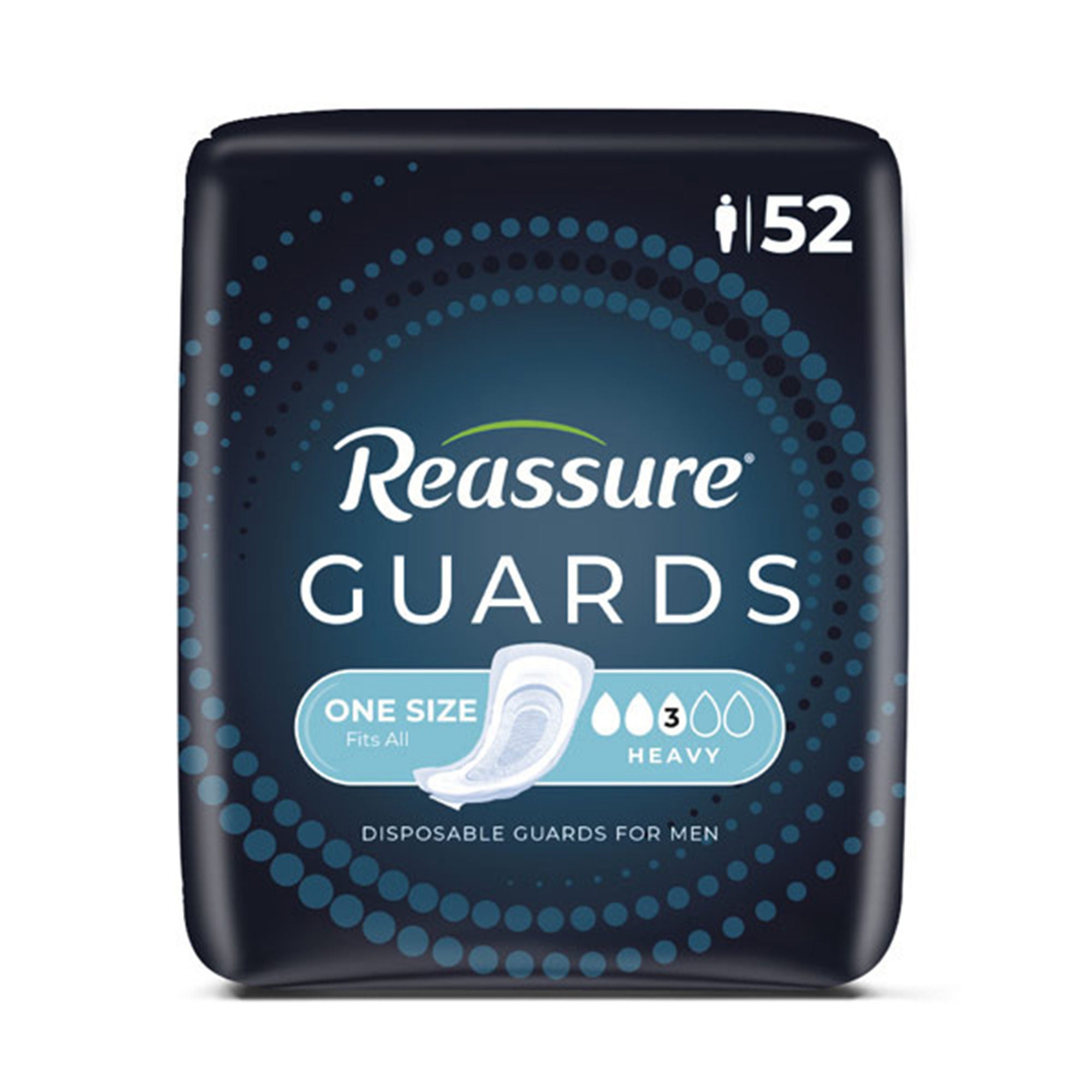 Presto Absorbent - REDYMG Bladder Control Pad Reassure® Guards for Men 4-1/2 X 10 Inch Heavy Absorbency Polymer Core One Size Fits Most