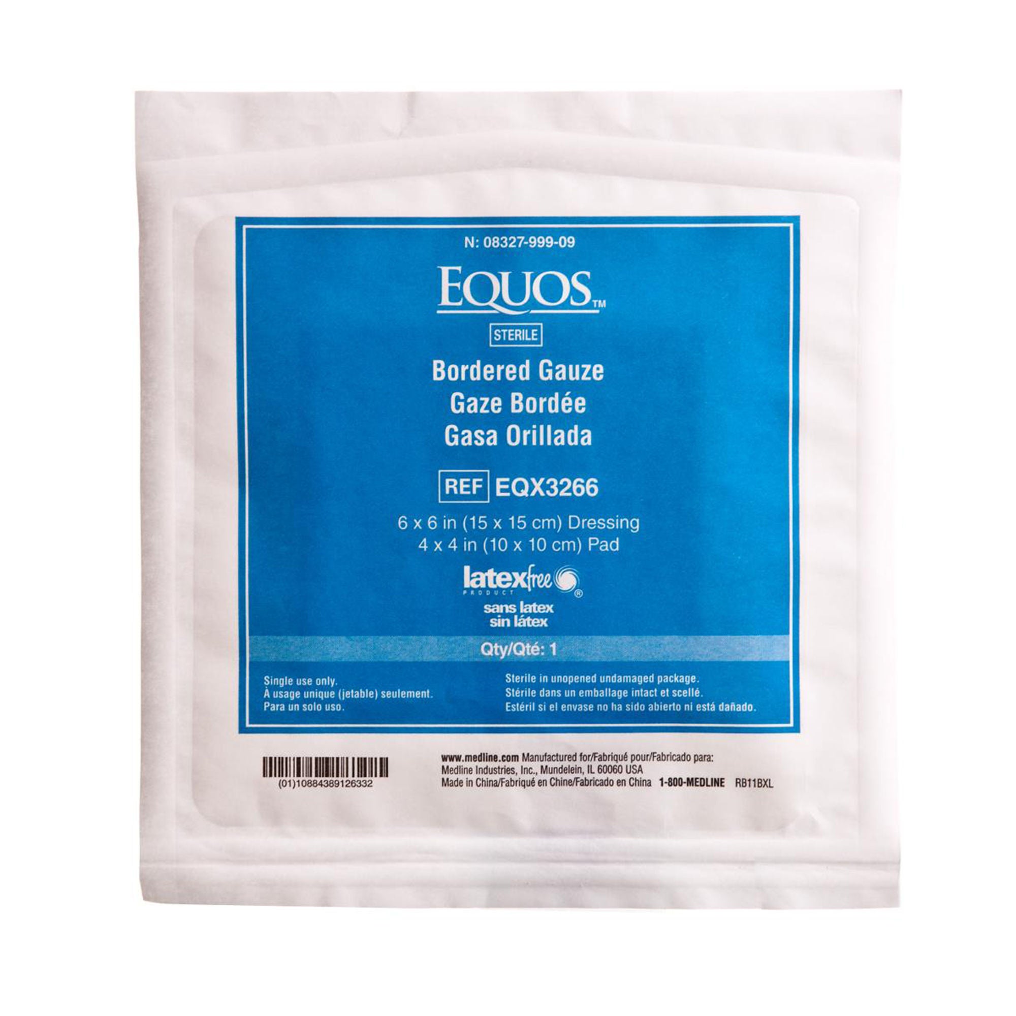 Medline - EQX3266 Island Dressing Equos® 6 X 6 Inch Square Sterile