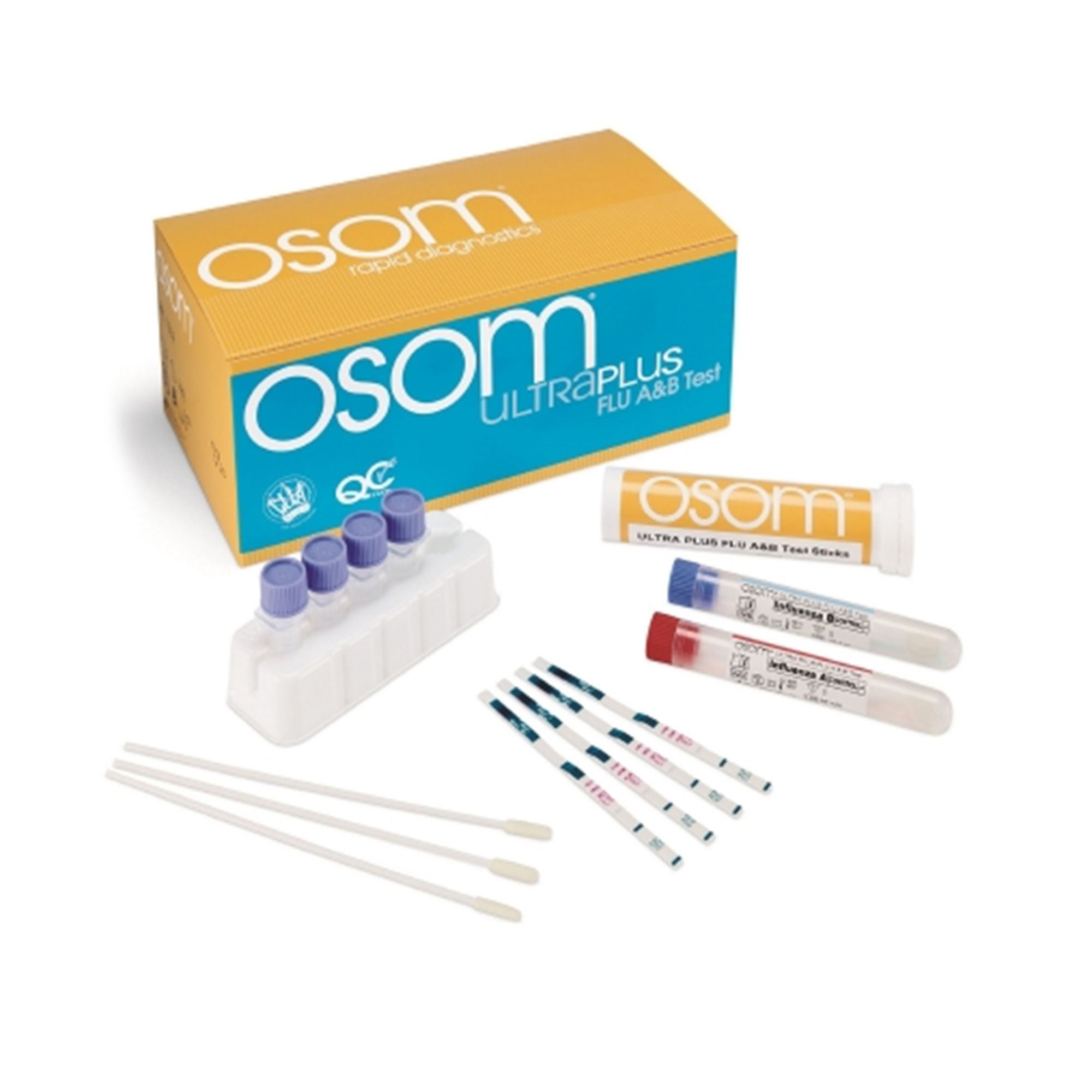 Sekisui Diagnostics - 1034 Control Set OSOM® Ultra Plus Flu A + B Positive Level / Negative Level 10 Swabs