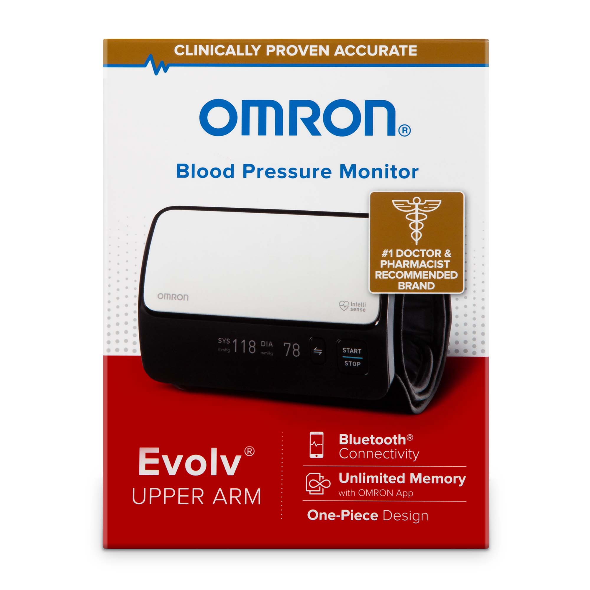 Emerson Healthcare - BP7000 Digital Blood Pressure Monitor Evolv® 700 Series Adult Cuff Arm Nylon Cuff 23 to 43 cm Mobile