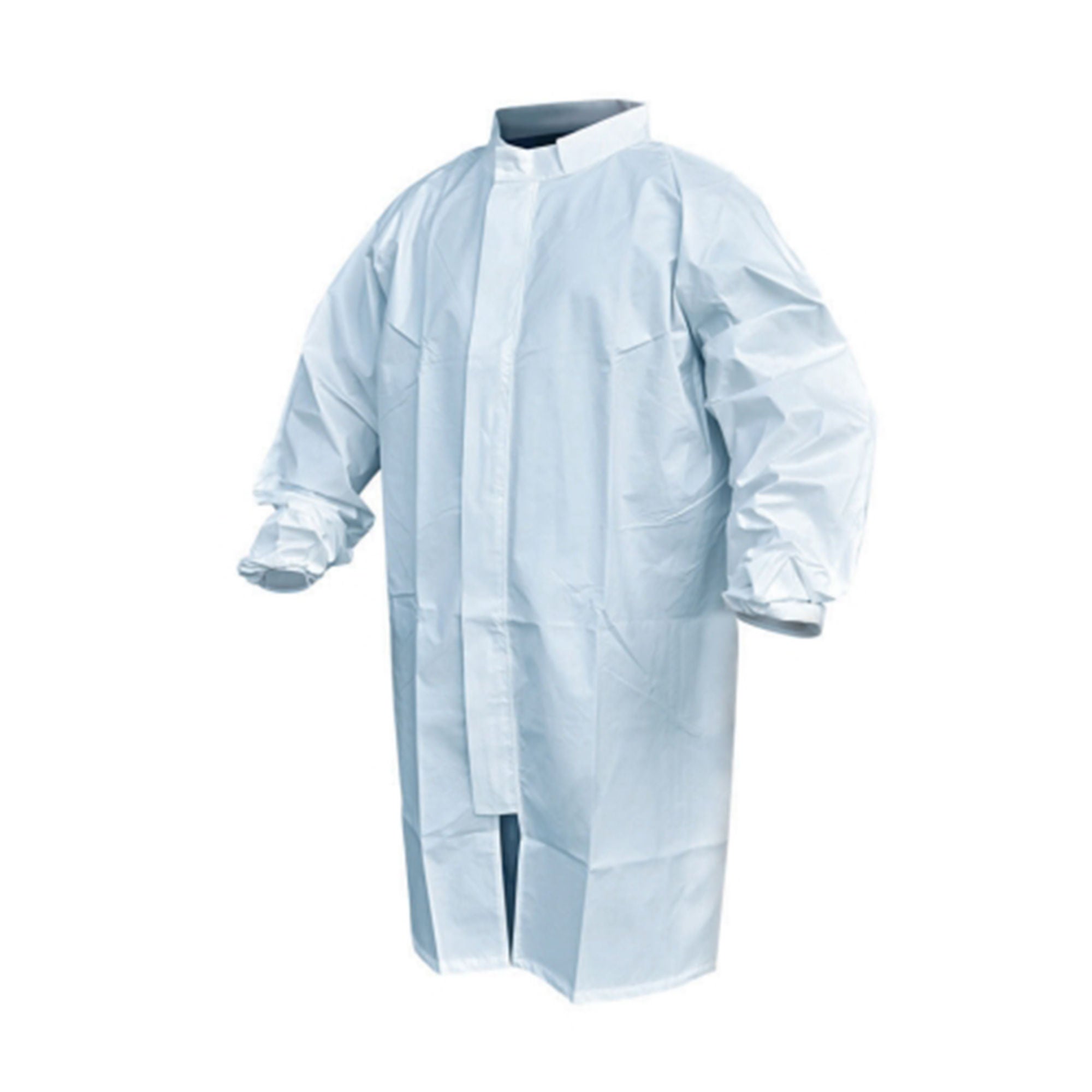 Acute Care Pharmaceuticals - PFROCK797-S Sterile Cleanroom Lab Coat Pharma-Frock™ White Small Mid Length Polyethylene Coated Polypropylene Disposable