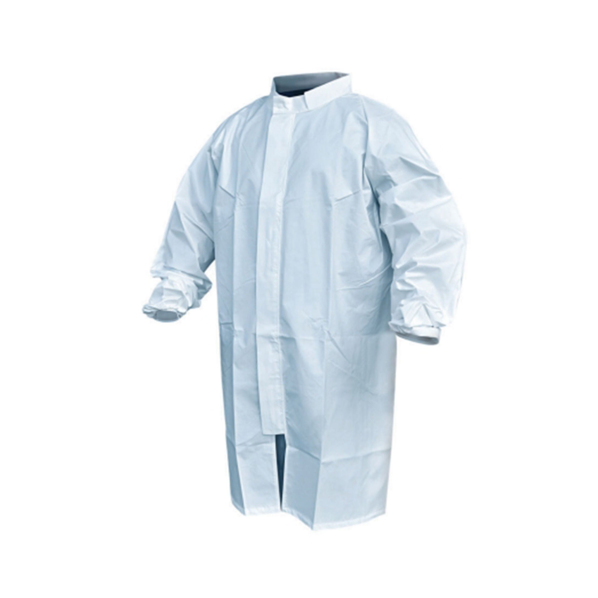 Acute Care Pharmaceuticals - PFROCK797-M Sterile Cleanroom Lab Coat Pharma-Frock™ White Medium Mid Length Polyethylene Coated Polypropylene Disposable