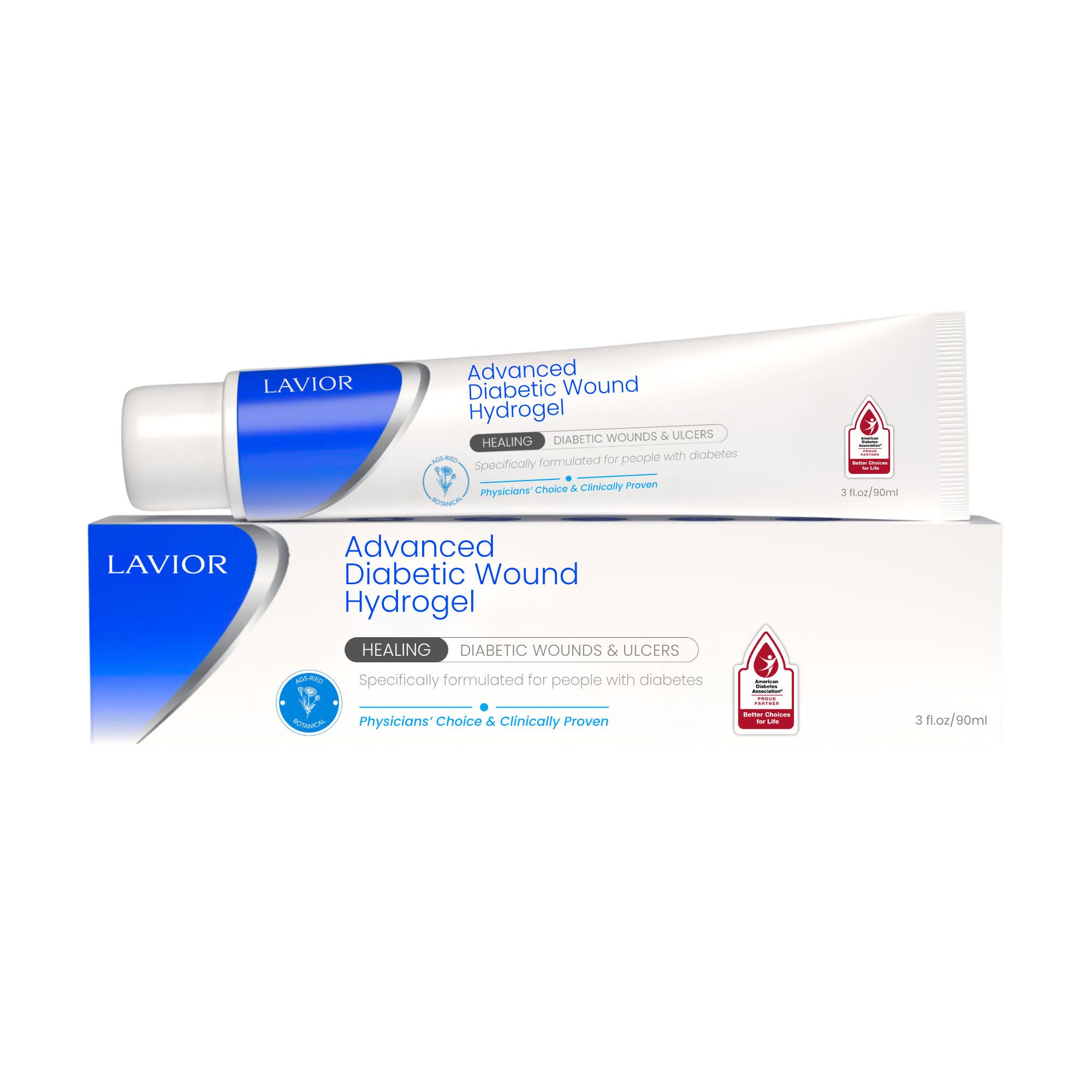 Lavior Pharma Inc - ADWG30US1 Hydrogel Dressing Lavior Advanced Diabetic 3 oz. Gel / Amorphous NonSterile